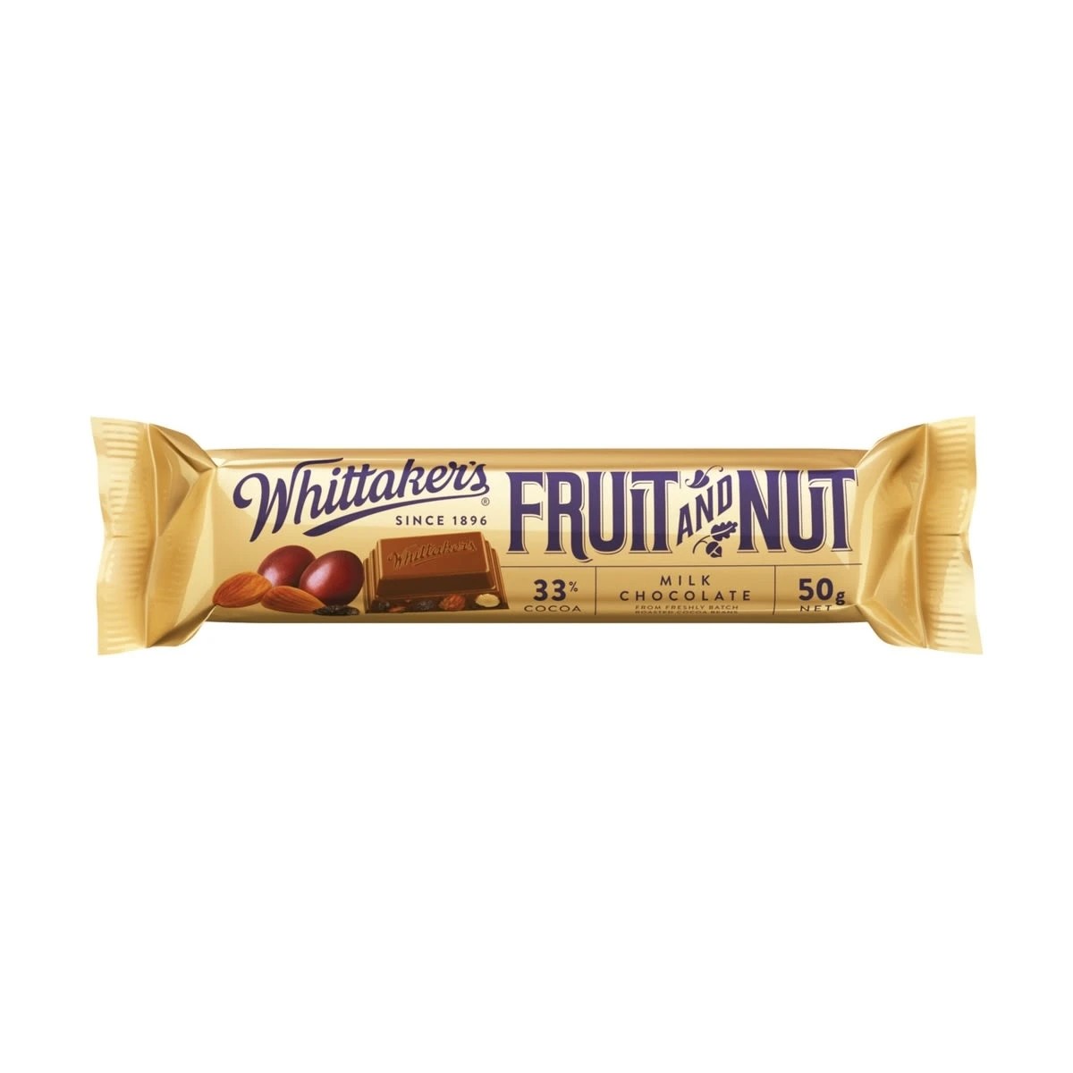 1 Whittaker's Fruit and Nut Chunk Bar 50g, 1 of 1