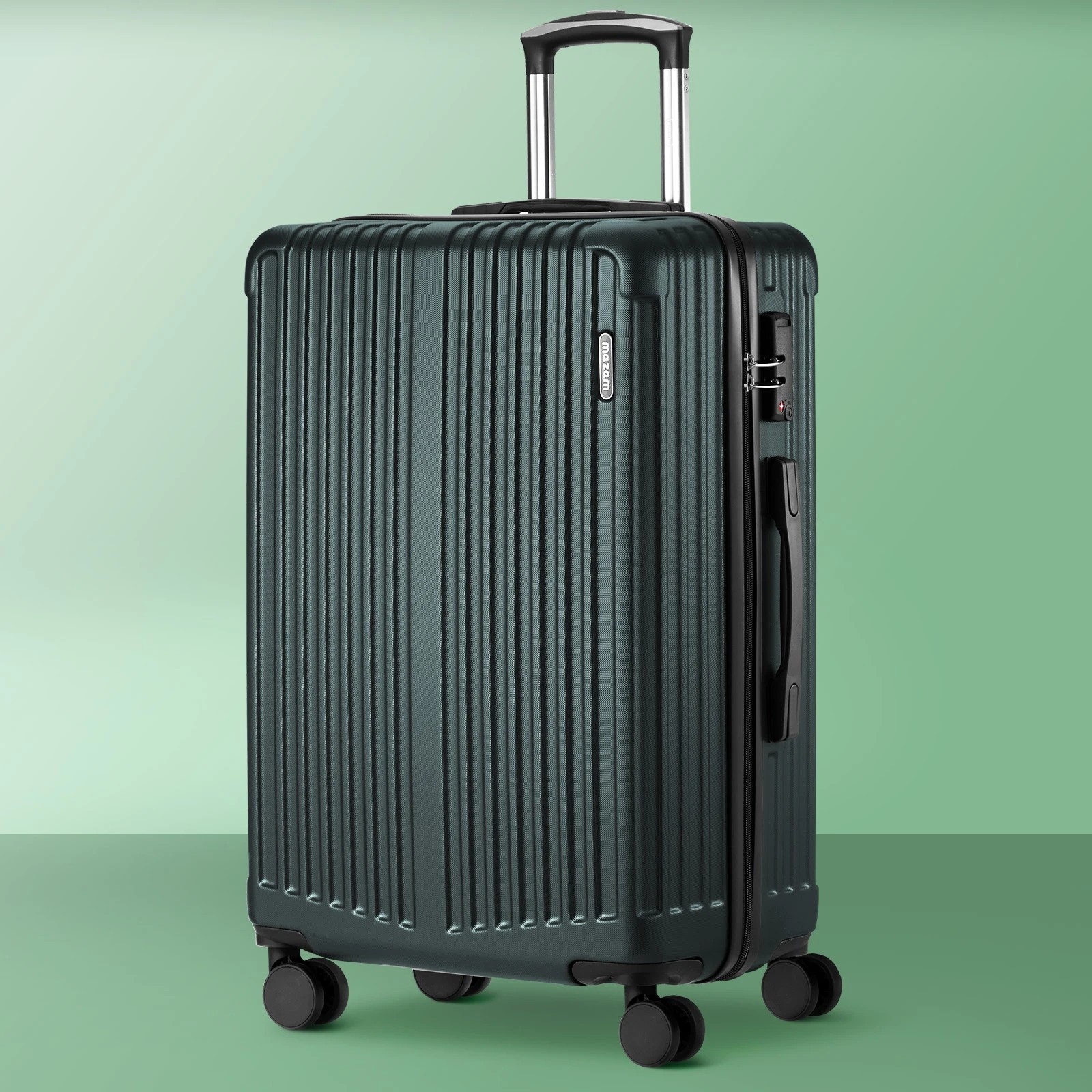 3 Mazam 28" Luggage Suitcase TSA Lock  ABS Case - Green, 3 of 9