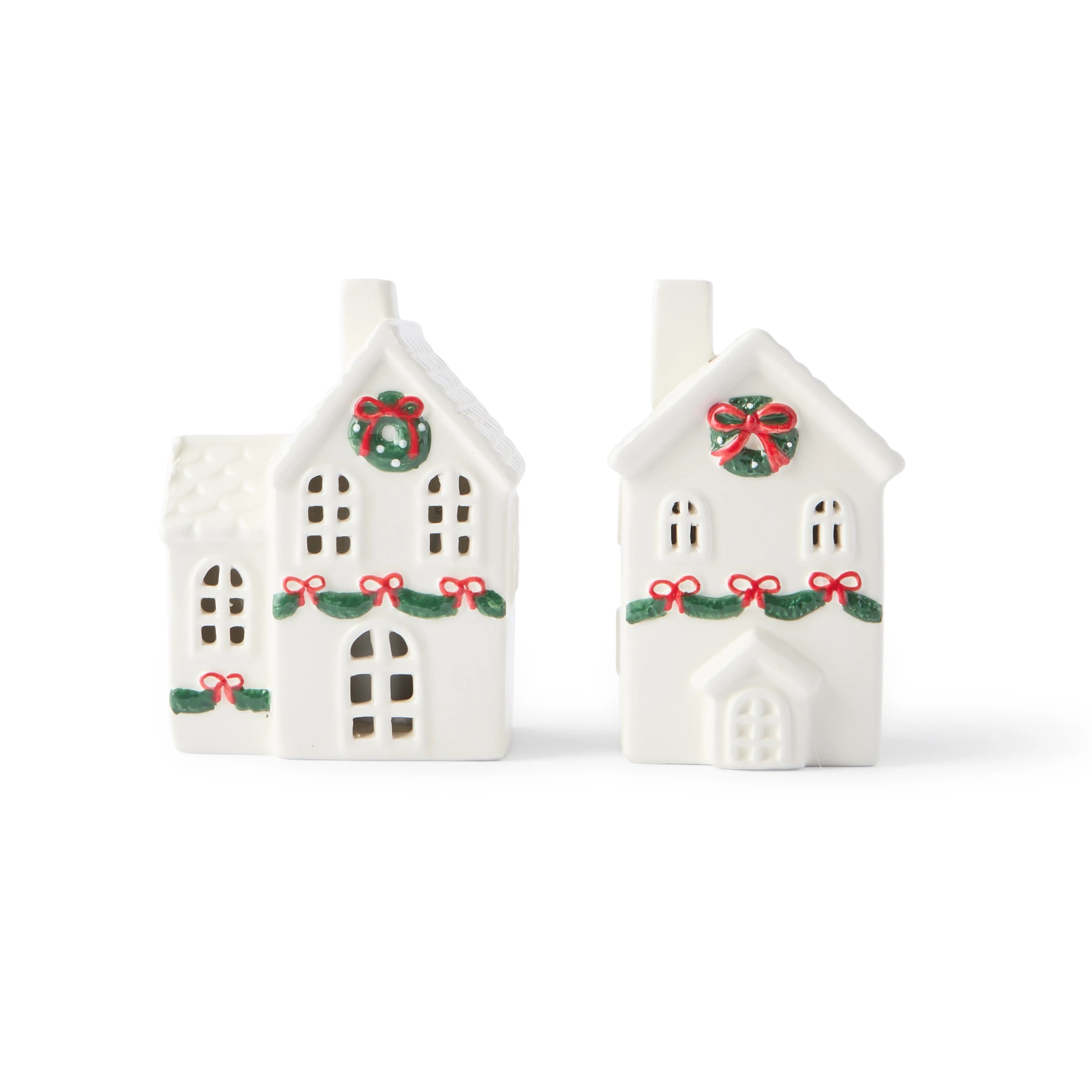 5 2 Pack Light Up Ceramic Houses, 5 of 10