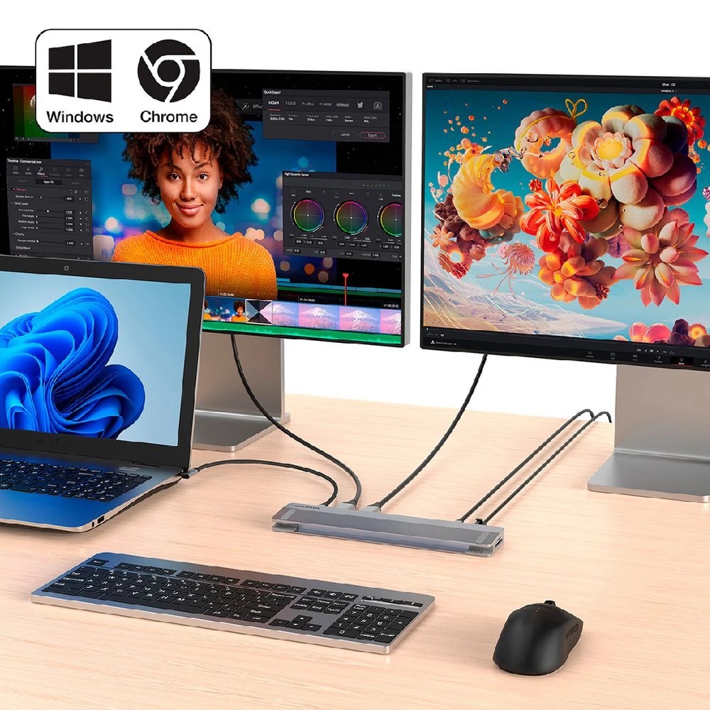 6 Comsol Dual Monitor USB-C 12 Port Docking Station, 6 of 8