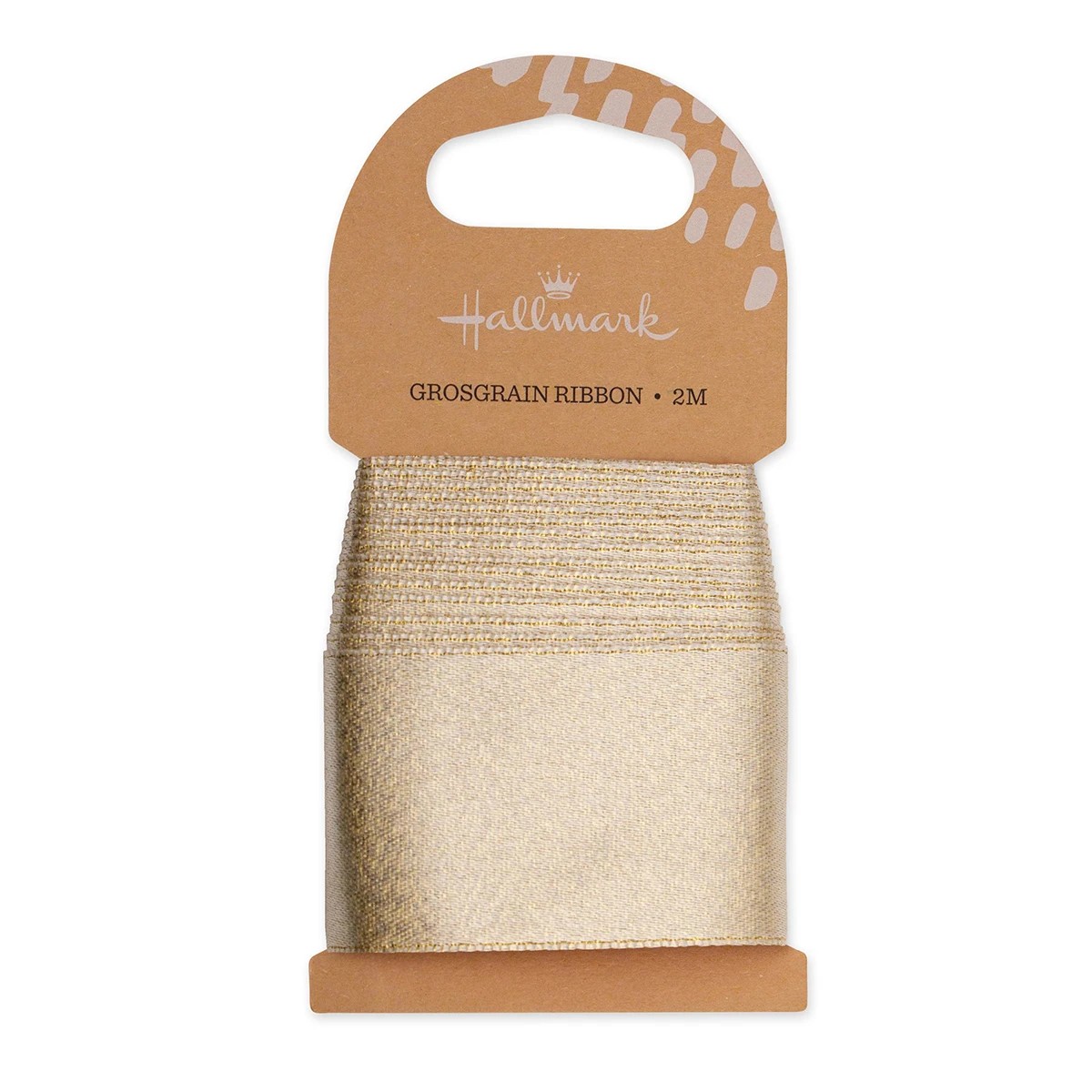 1 2m Hallmark Grosgrain Ribbon - Gold Look, 1 of 2