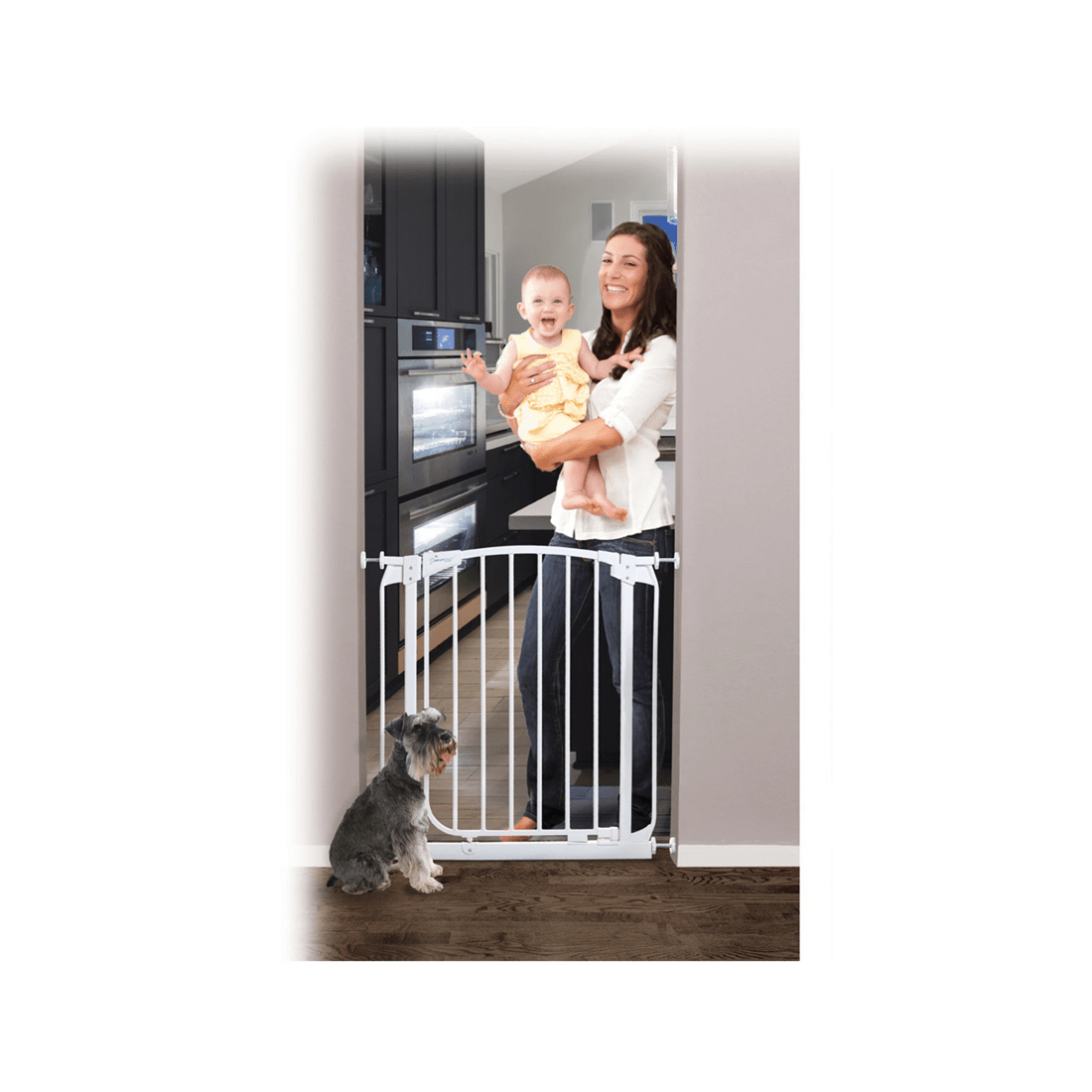 4 Dreambaby Chelsea 82cm Auto-close Security Gate Safety Barrier Kids Child Gate
 - White, 4 of 6