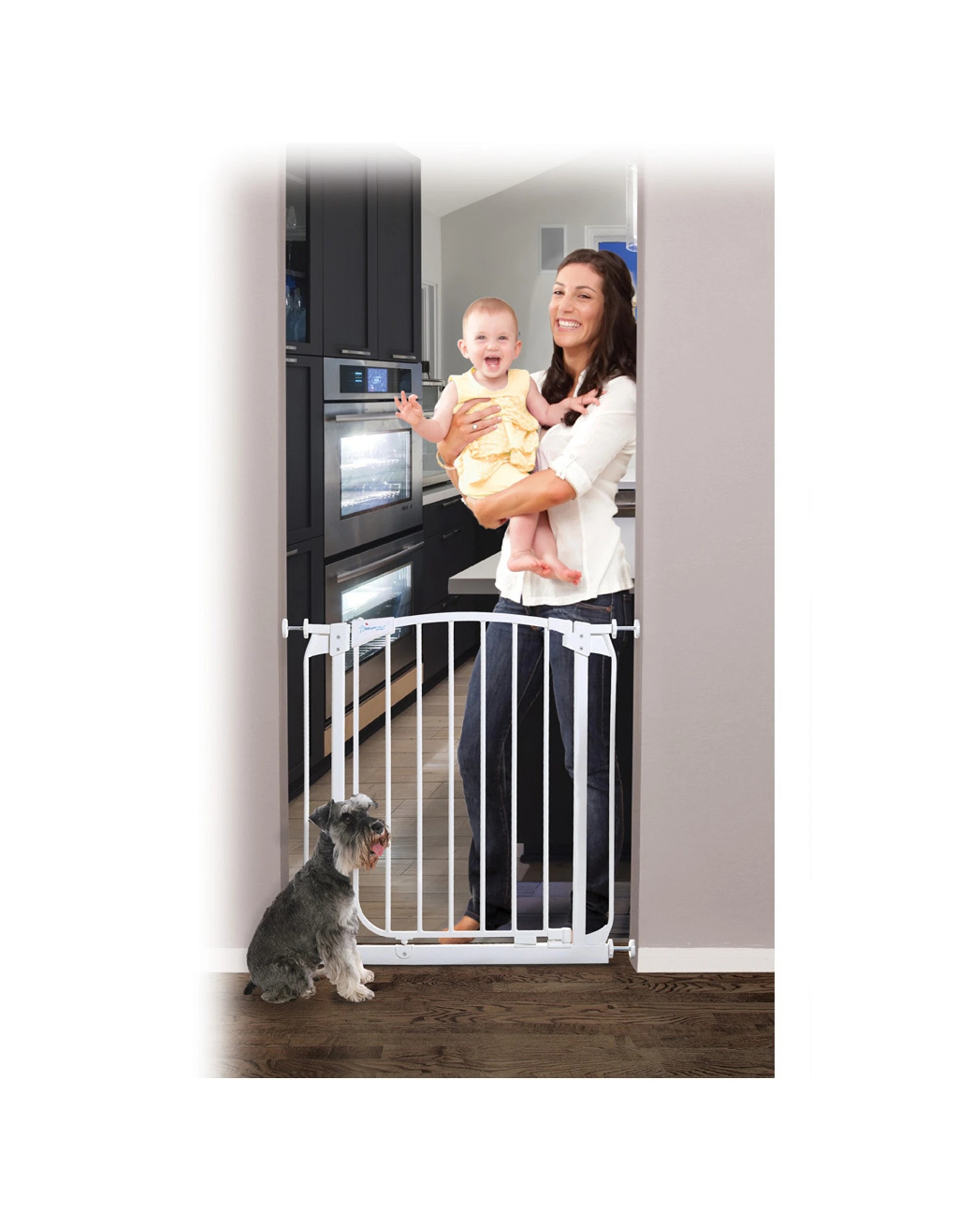 4 Dreambaby Chelsea 82cm Auto-close Security Gate Safety Barrier Kids Child Gate
 - White, 4 of 6