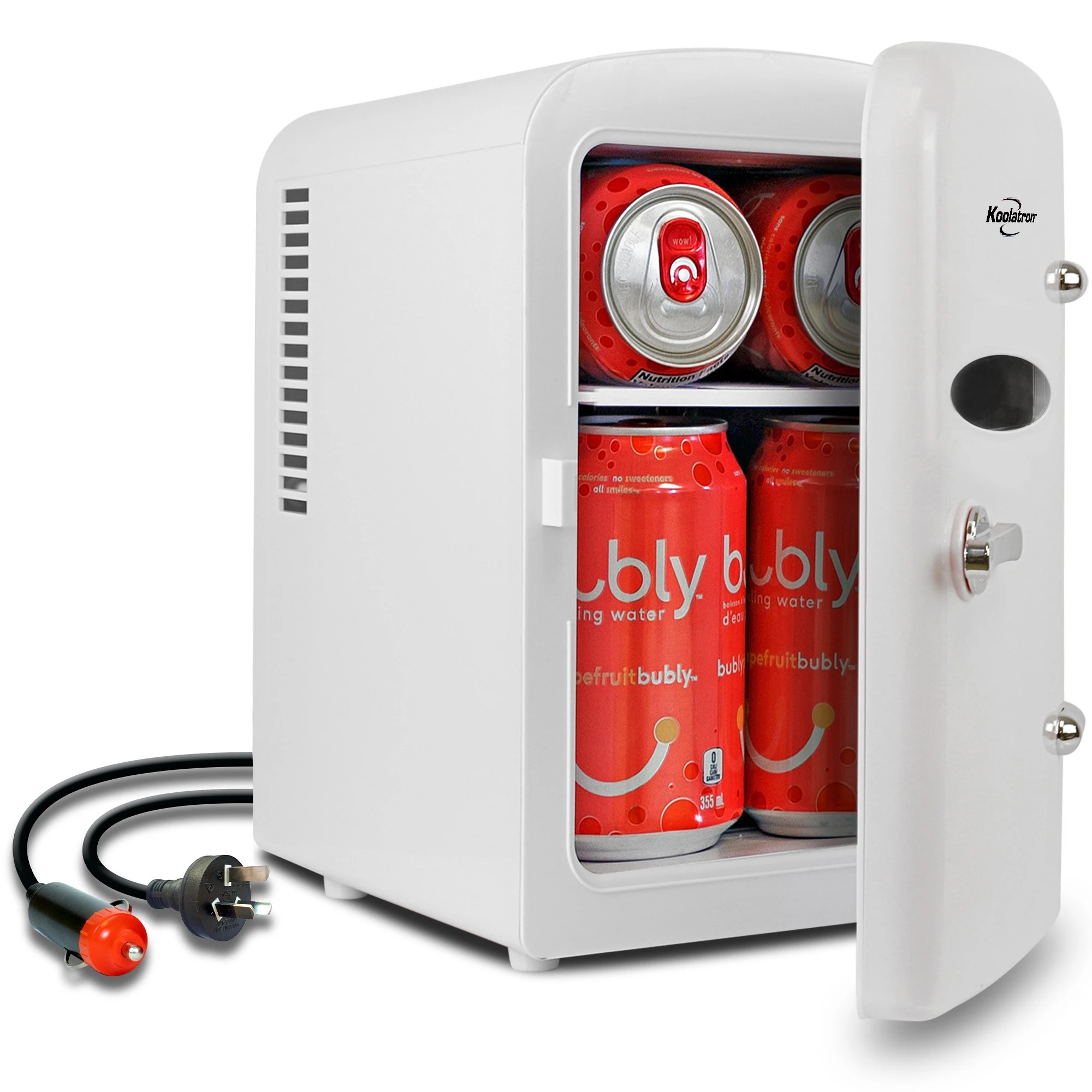 1 Koolatron 4L Retro Portable Mini Fridge - White, 1 of 7