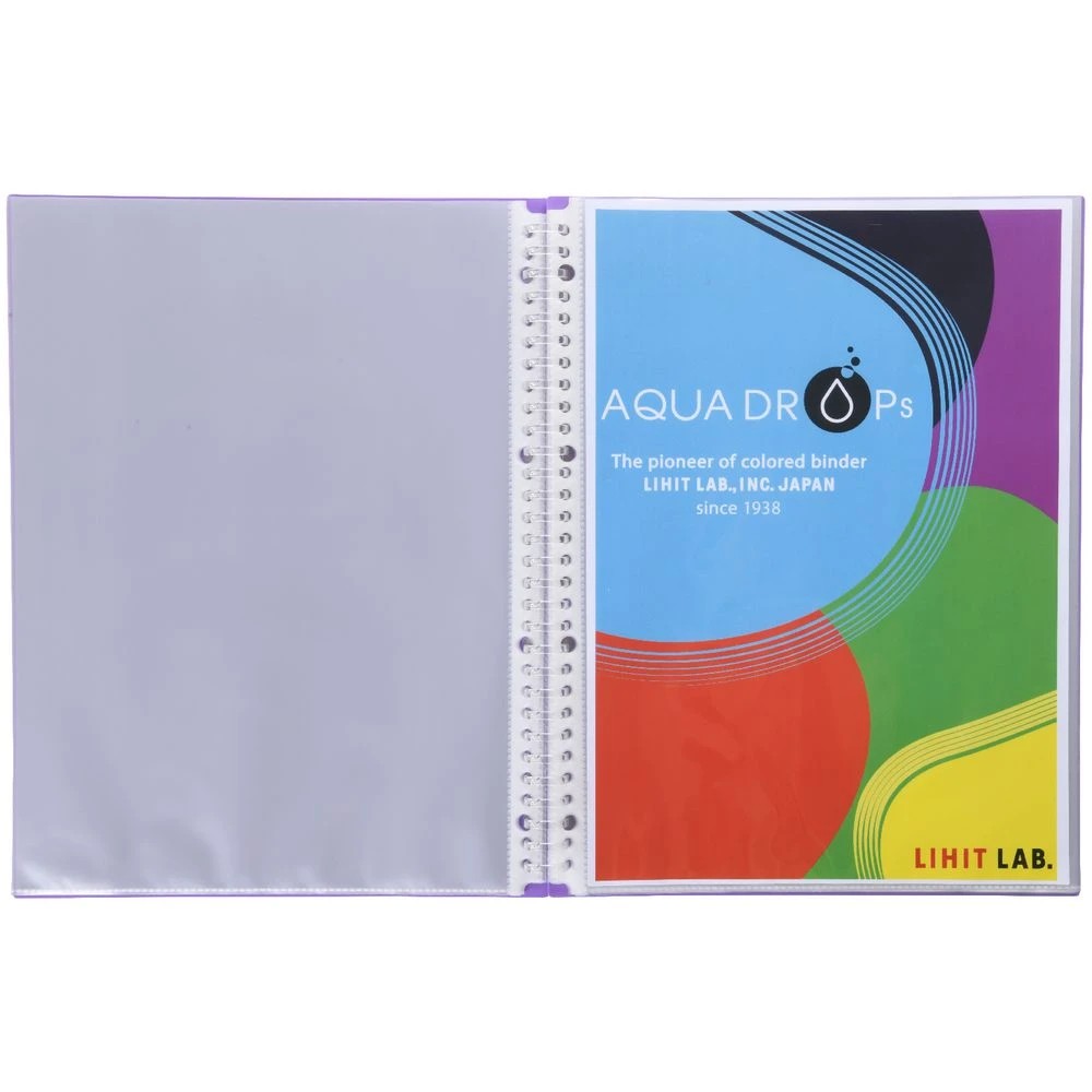 4 Aqua Drops Refillable Display Book A4 20 Pockets Vivid Purple, 4 of 4