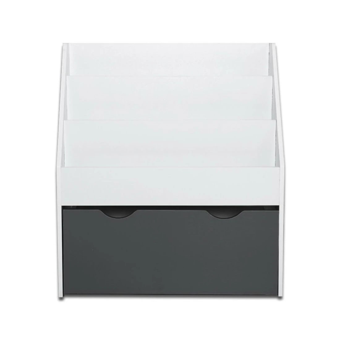 5 Keezi 3 Tiers Kids Bookshelf Magazine Rack Children Bookcase Organiser - White, 5 of 8