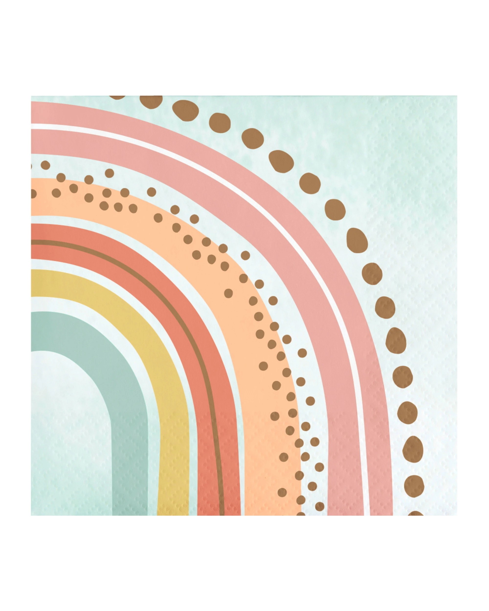 1 Creative Converting Boho Rainbow Small Napkins Serviettes Pack of 16 - Multi, 1 of 1