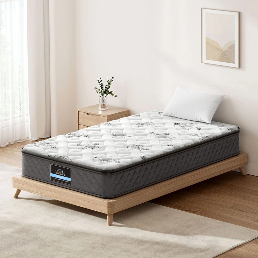 3 Giselle Bedding 24cm Mattress Pillow Top King Single - King Single Bed - Multi, 3 of 8