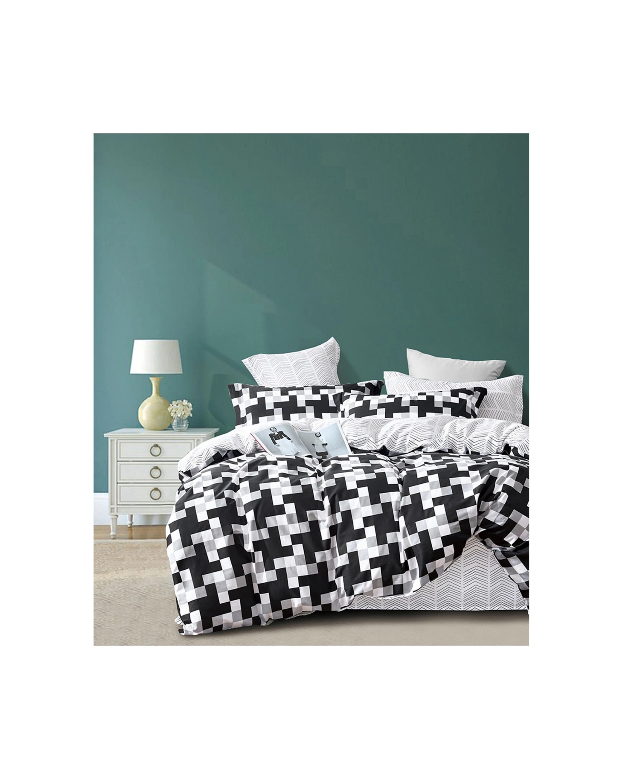 1 ARDOR Single Size Emerson Cotton Quilt Cover Bedding Set Includes Pillowcase
 - Single Bed, 1 of 3