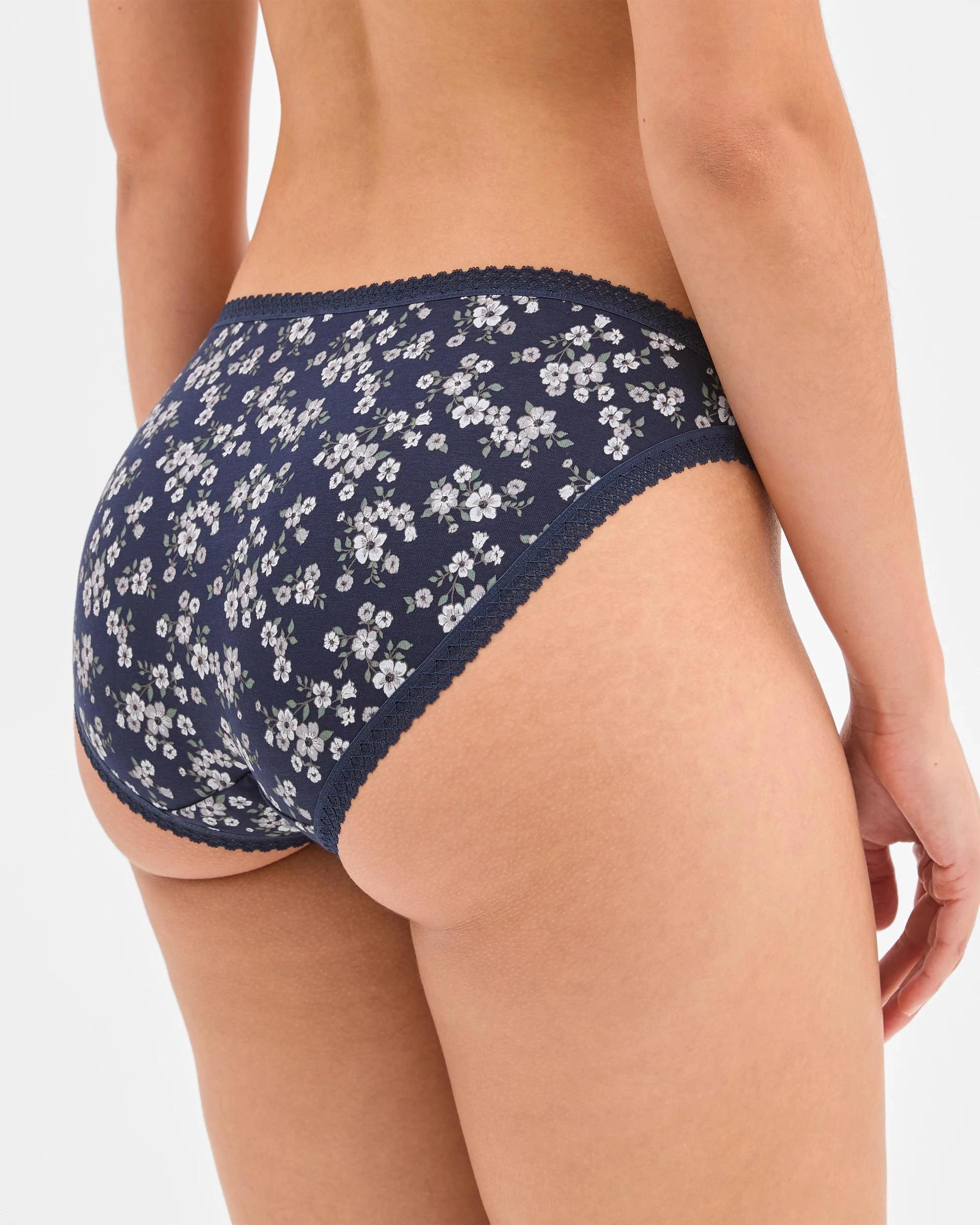 4 Target Womens Australian Cotton Blend Bikini Briefs 5 Pack CREAM/NAVT DITSY/BLUE/KHAKI/NAVY, 4 of 4