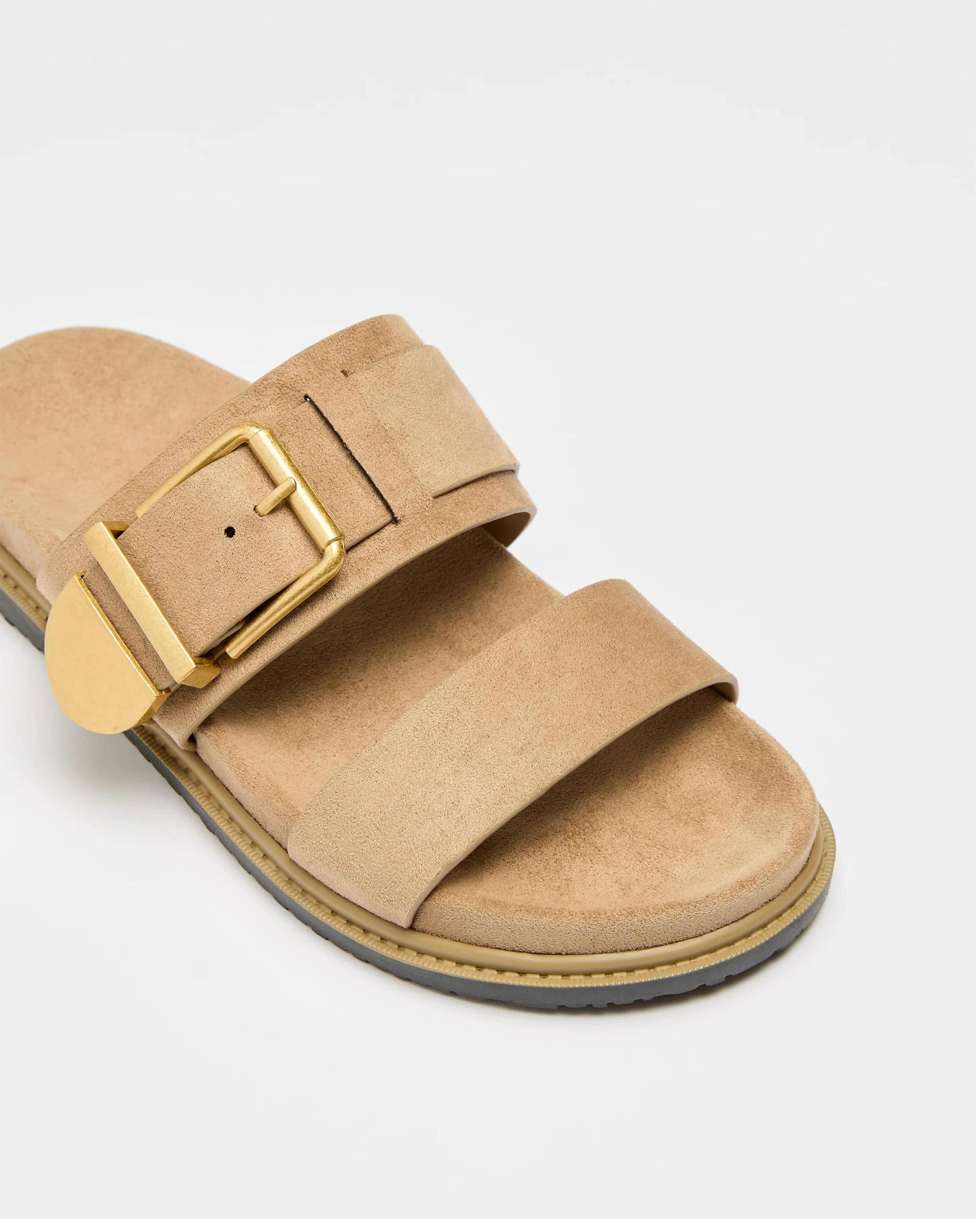 2 Target Woman Womens Buckle Flat Sandal - Henna TAUPE, 2 of 3