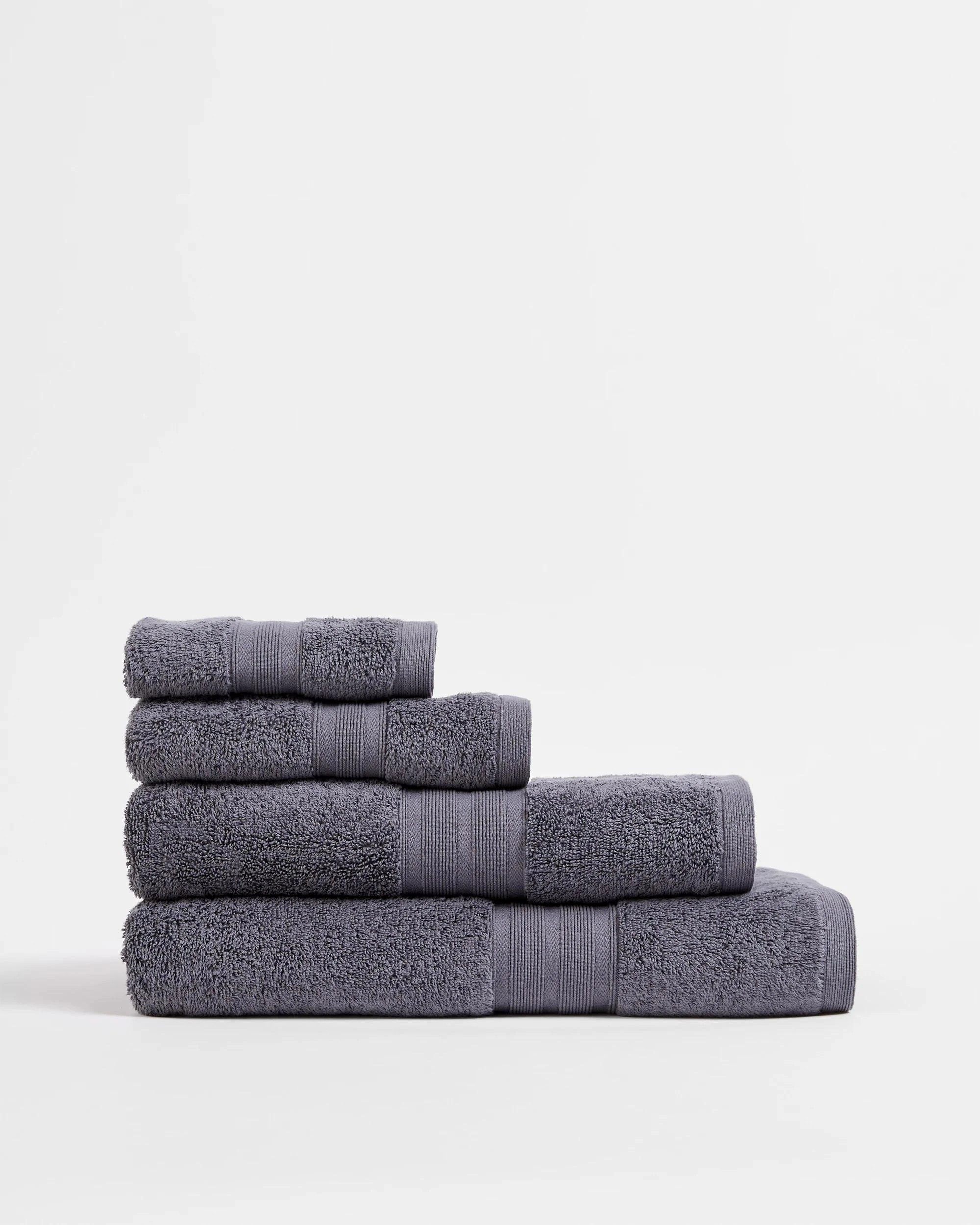 2 Grandeur Australian Cotton Bath Sheet - Grey, 2 of 3