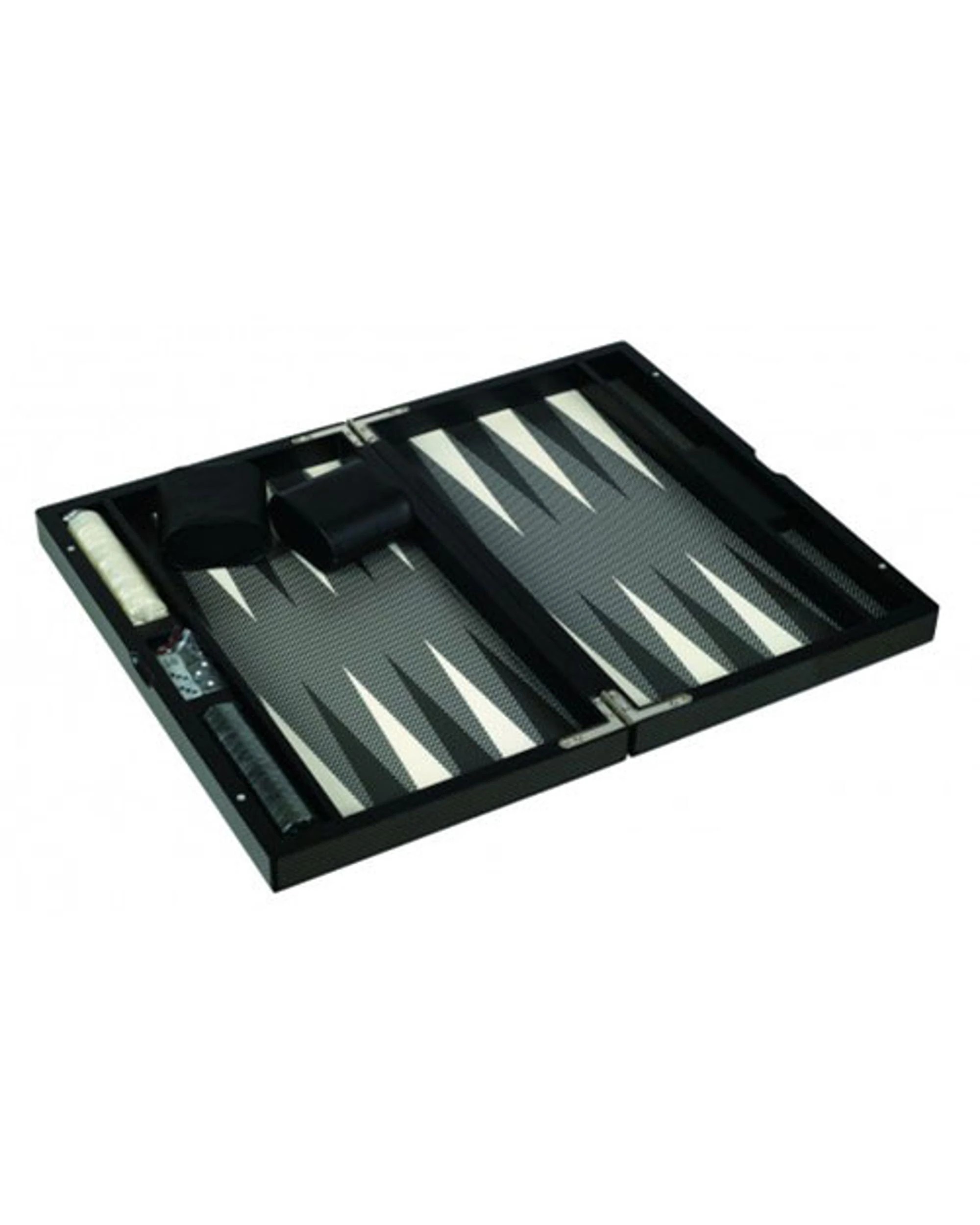 2 Dal Rossi Carbon Fibre Finish 18'' Backgammon Set, 2 of 3