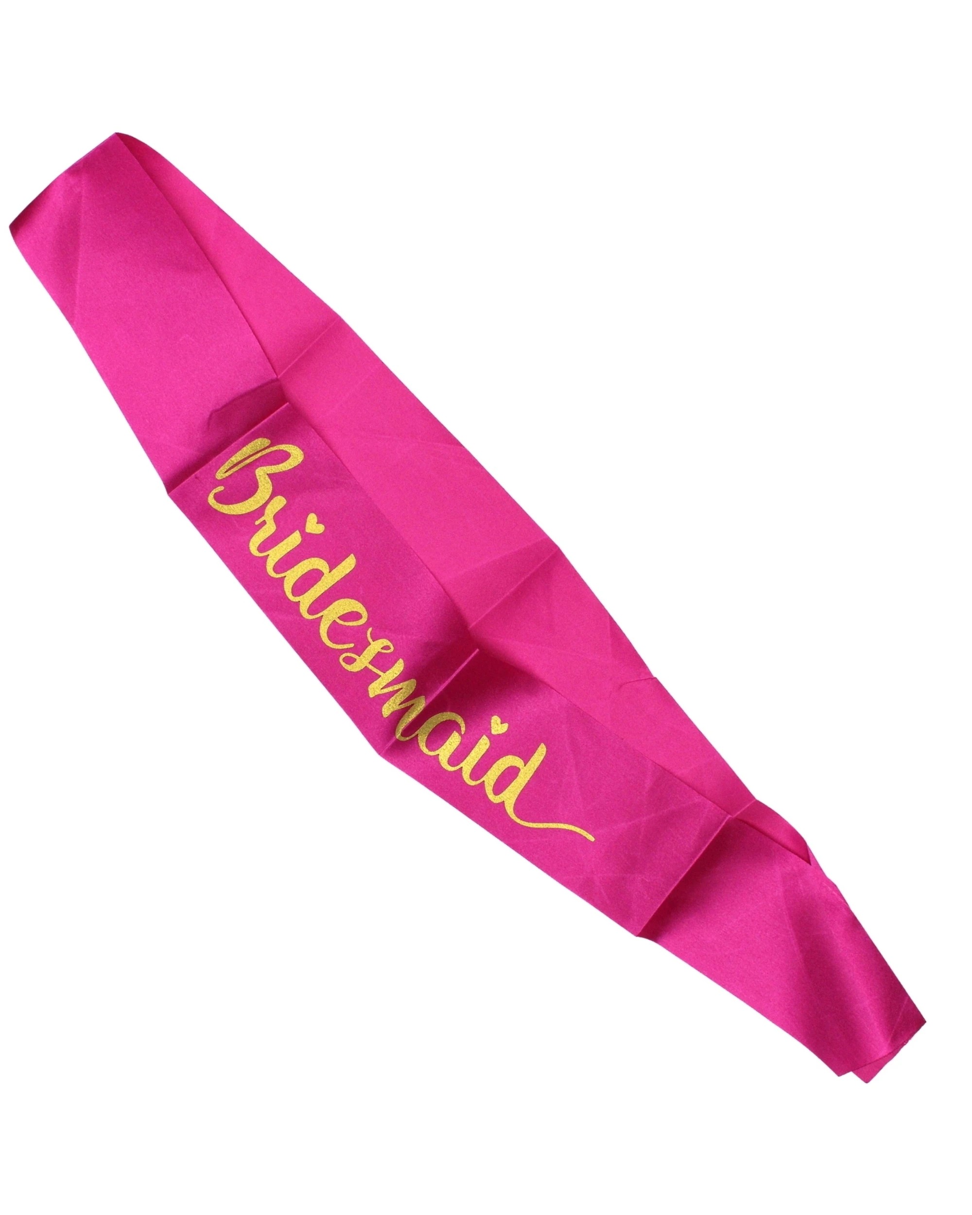 2 JD Party Bridesmaid Hot Satin Sash - Pink, 2 of 2