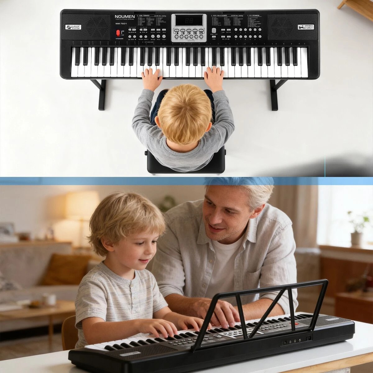 4 AUSWAY 61 Key Digital Piano Keyboard Standard Electronic Music Instrument, 4 of 5