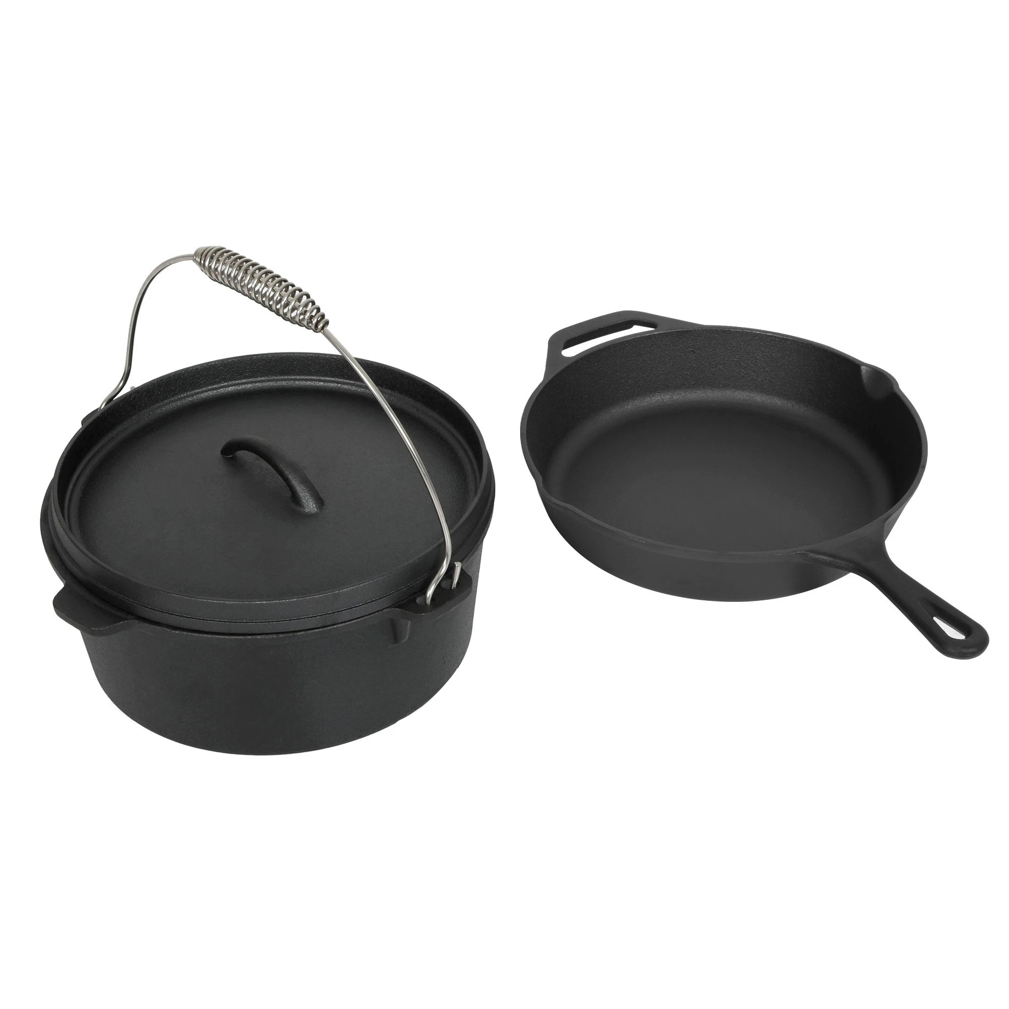 1 Toque 27Cm Cast Iron Frying Pan And Cast Iron Pot Set, 1 of 9