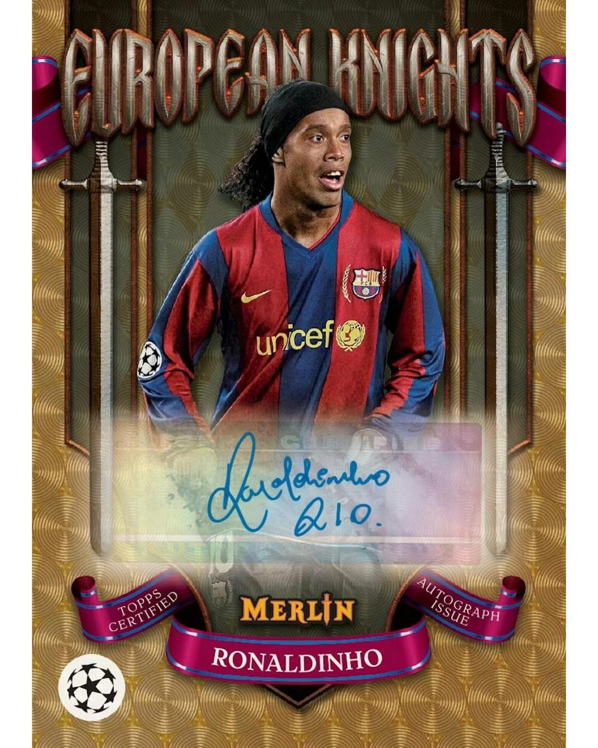 10 Topps 2024/2025 Chrome Merlin UEFA Club Competitions Soccer Blaster Box, 10 of 10