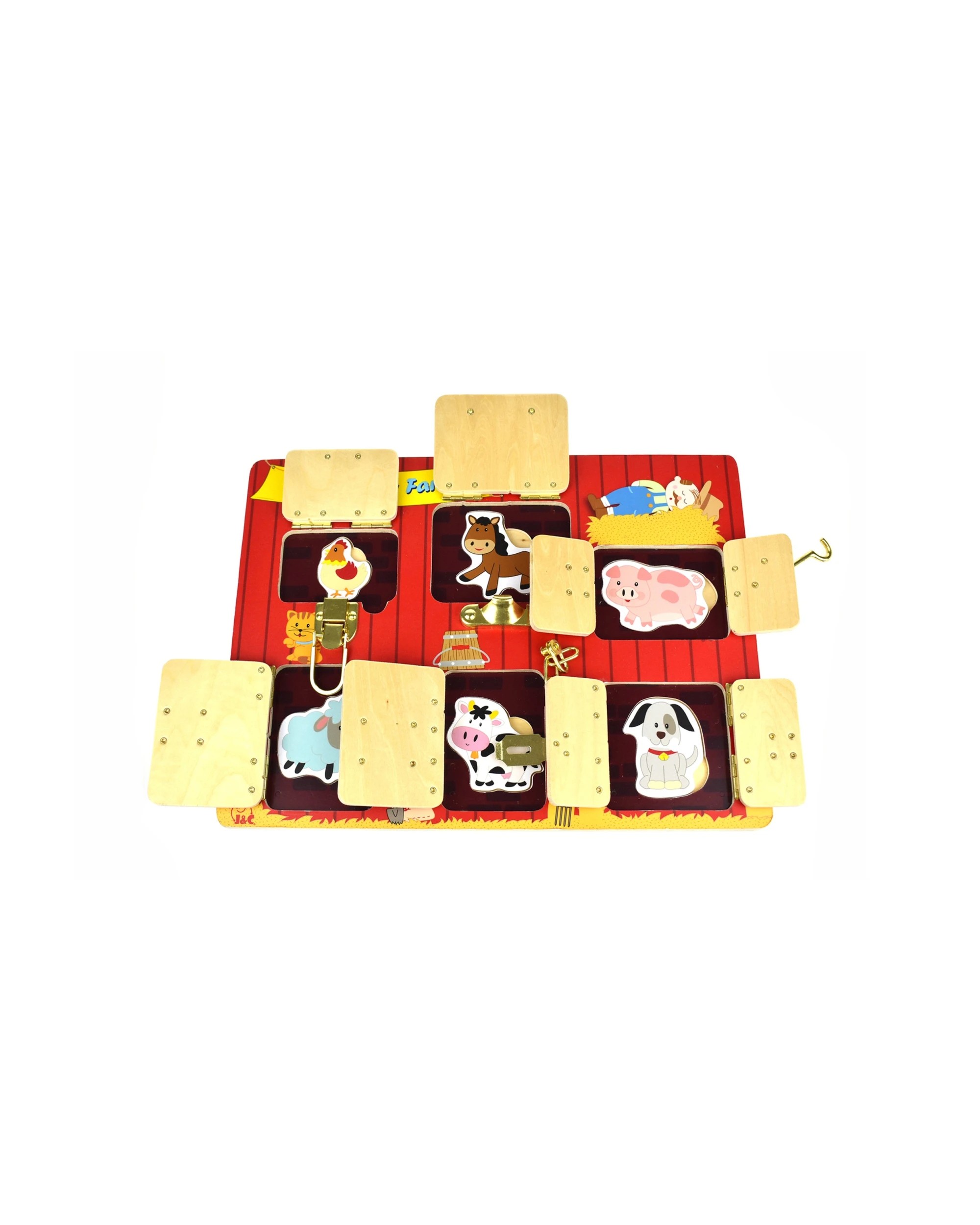 2 Kaper Kidz My Happy Farm Latches Puzzle Childrens Toy Educational Play Board - Multi, 2 of 7