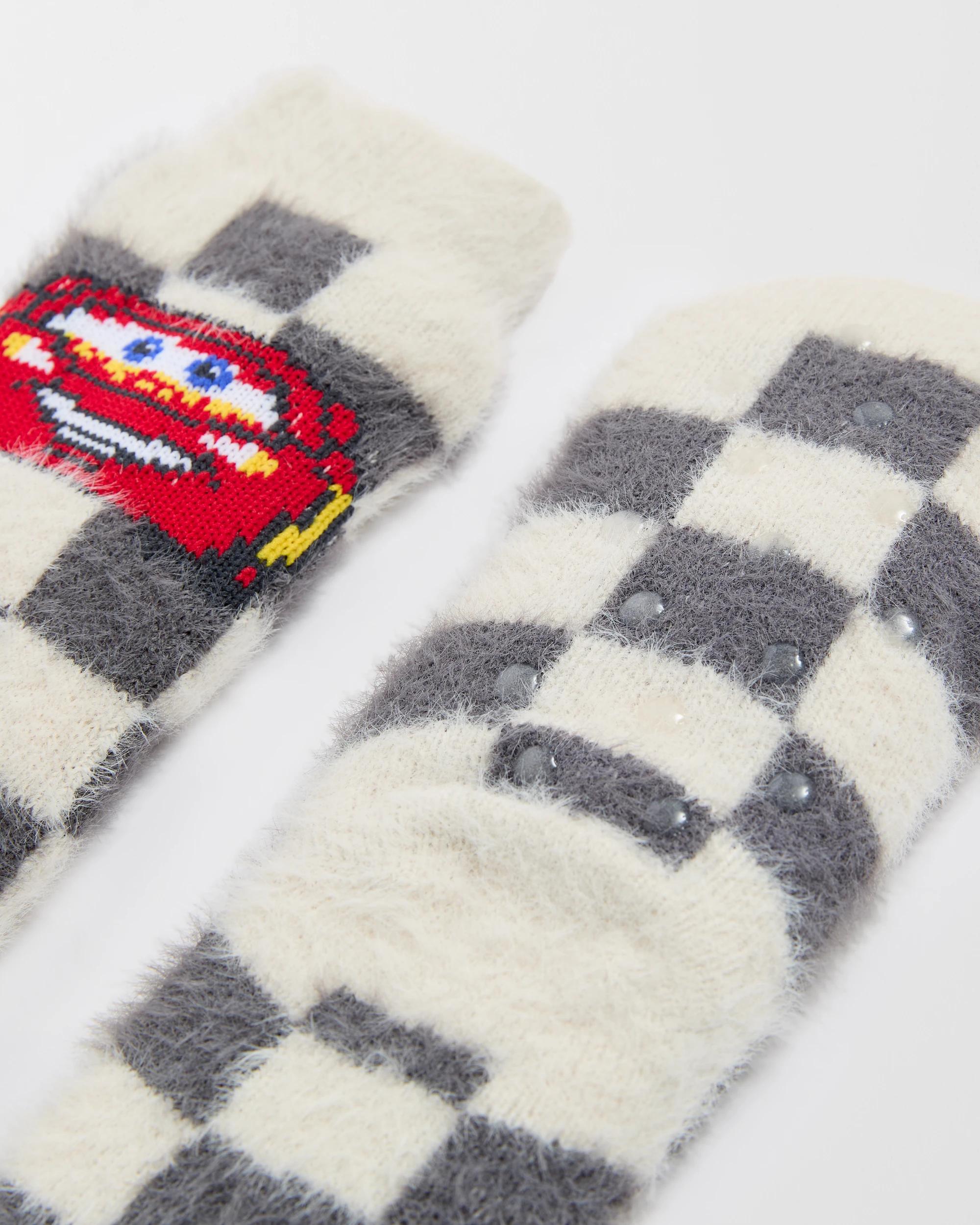 3 Disney Cars Sherpa Lined Home Socks CARS, 3 of 4