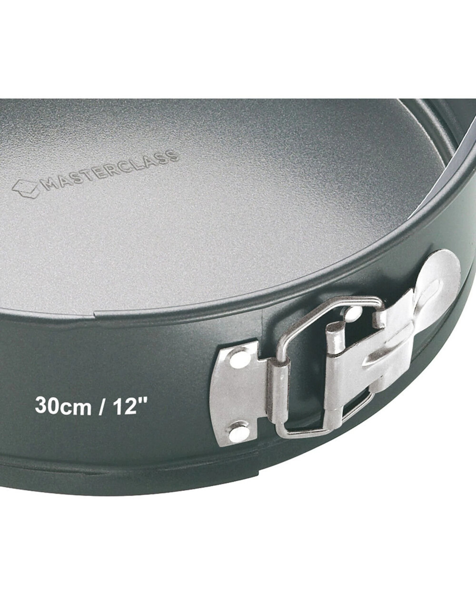 6 Mastercraft 30cm Springform Non-Stick Heavy Base Round Cake Pan 2PK - Black, 6 of 7