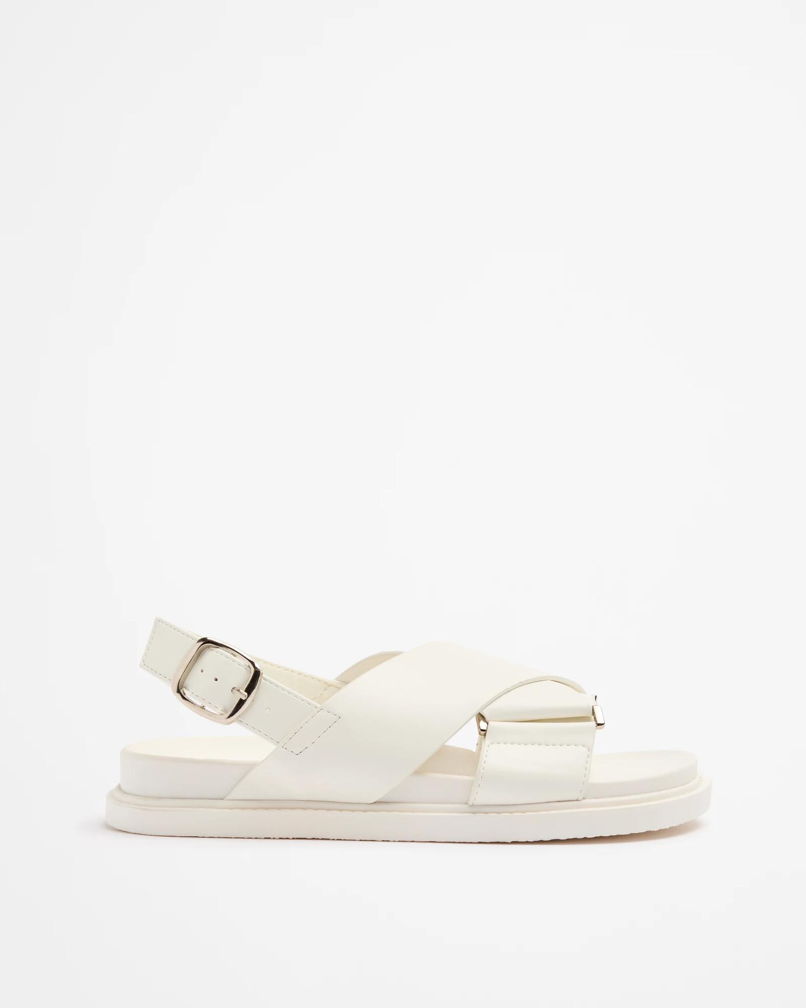 1 Target Womens Maria Crossover Moulded Sandals WHITE, 1 of 3