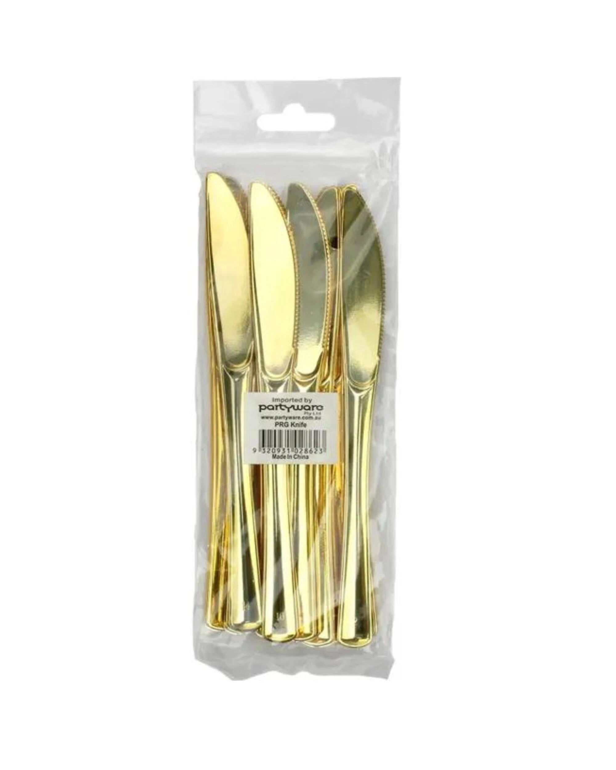 2 Partyware Gold Reusable Plastic Knives Pack of 12 - Gold, 2 of 2