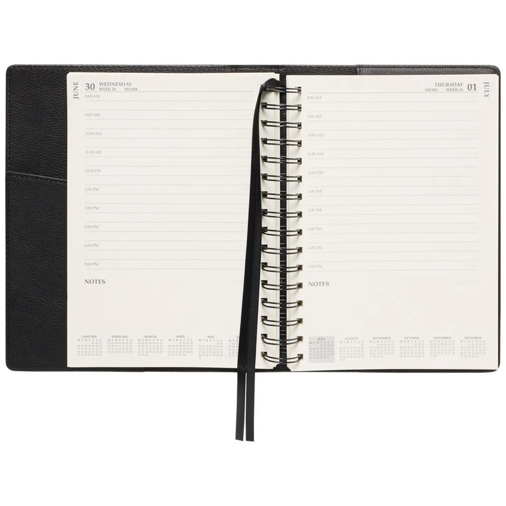 6 Officeworks A5 Day to Page Prestigio 2027 Diary Black, 6 of 7