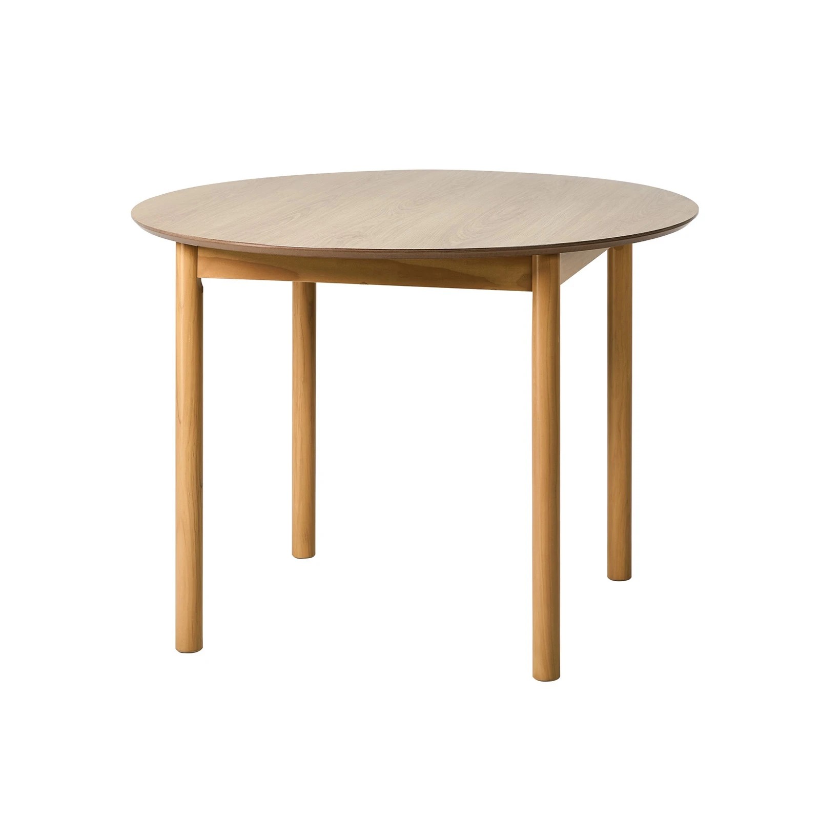 1 Oikiture Wooden Dining Table 100cm Round Table 4 Seater Pine Wood Legs - Natural, 1 of 9