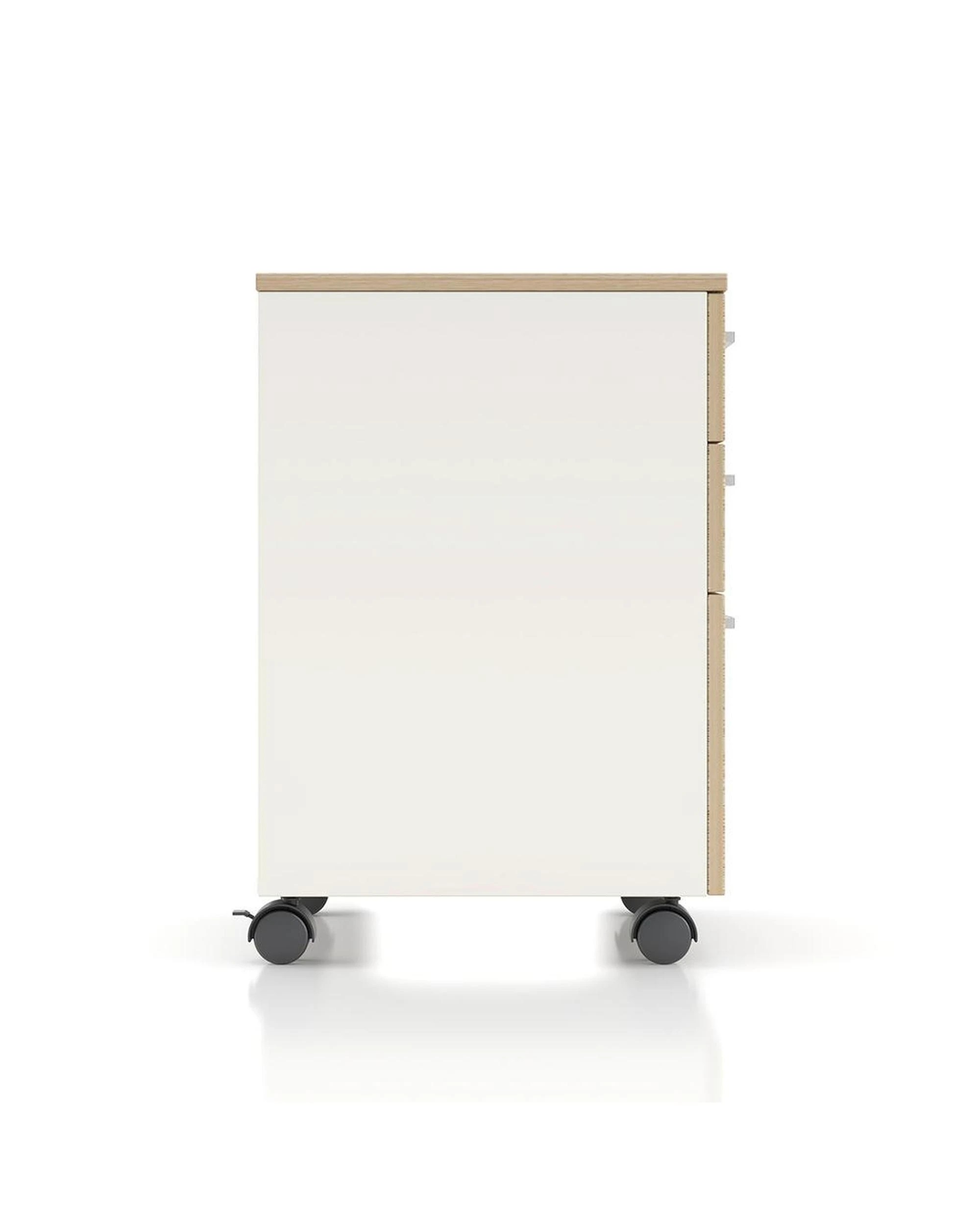 3 Esma Mobile Pedestal Rhine Light Oak and White, 3 of 10