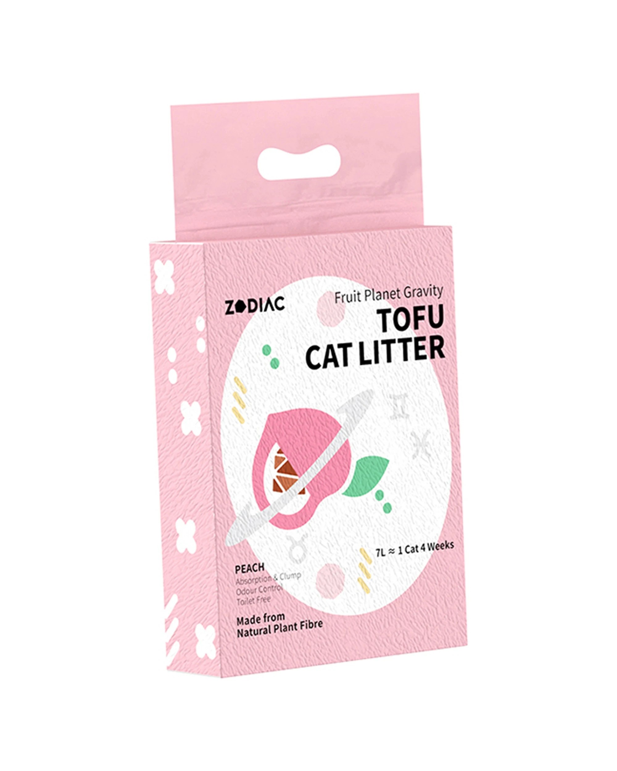 2 Zodiac 2.5kg Fruity Tofu Soy Pulp Clumping Cat Litter Peach Scented For Easy Cleaning And Odour Control - Natural, 2 of 2