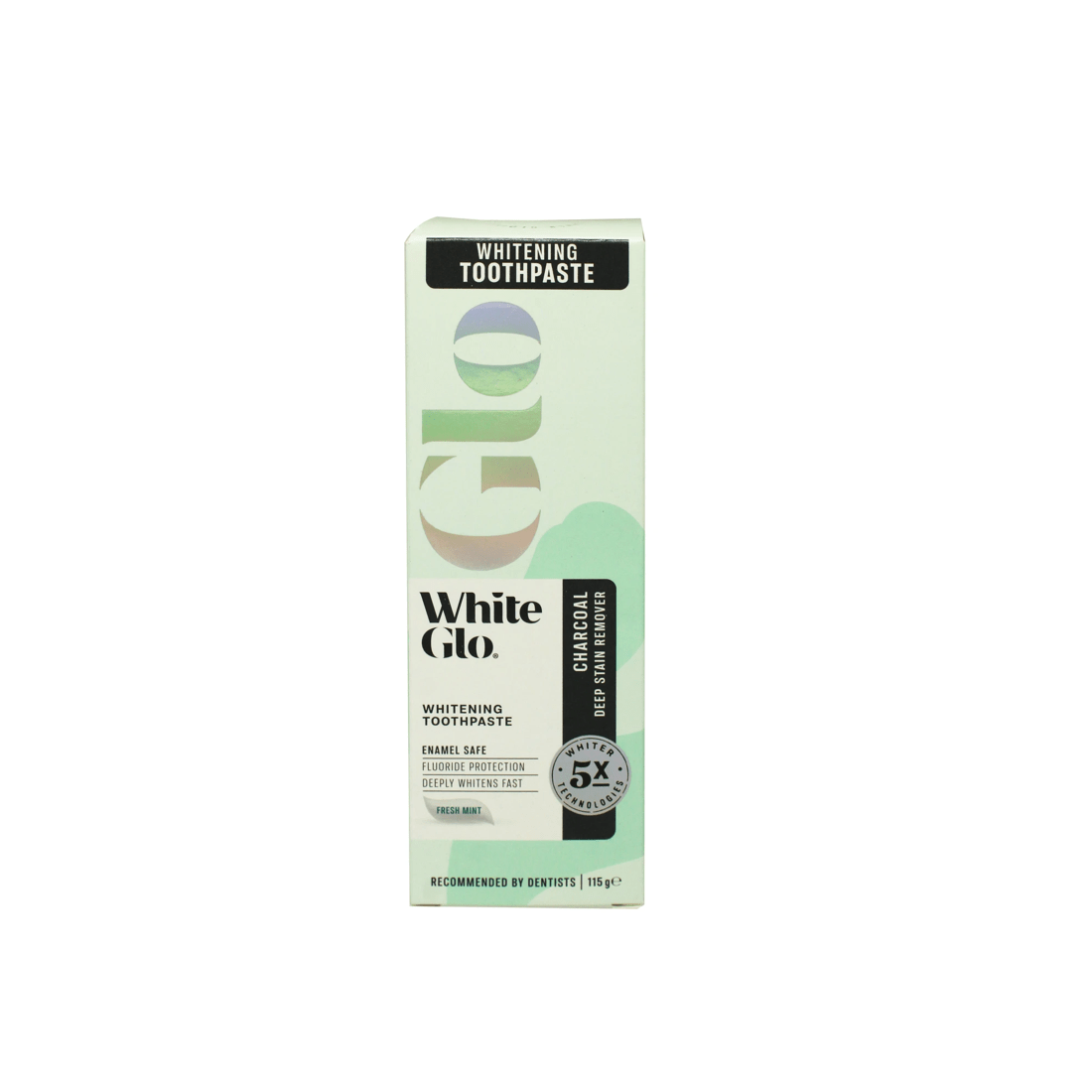 1 White Glo Charcoal Deep Stain Remover Whitening Toothpaste 115g - Fresh Mint, 1 of 2