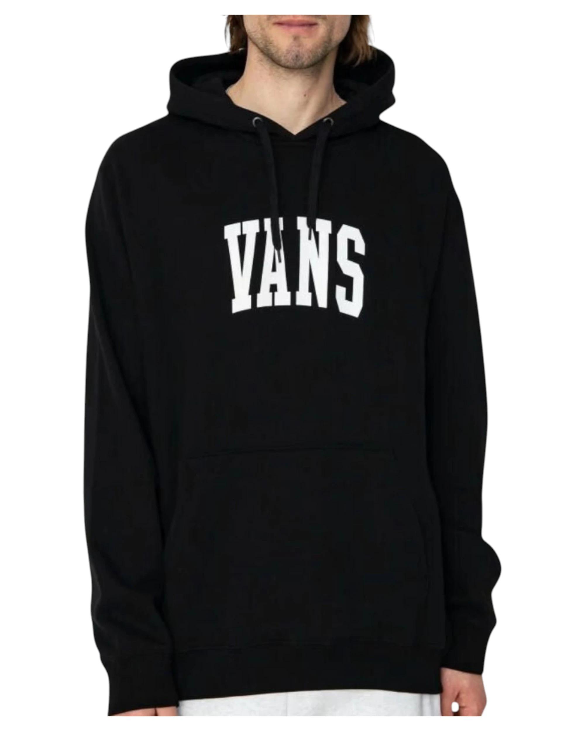 2 Vans Mens Arched Pullover Black Hoodie BLACK, 2 of 4