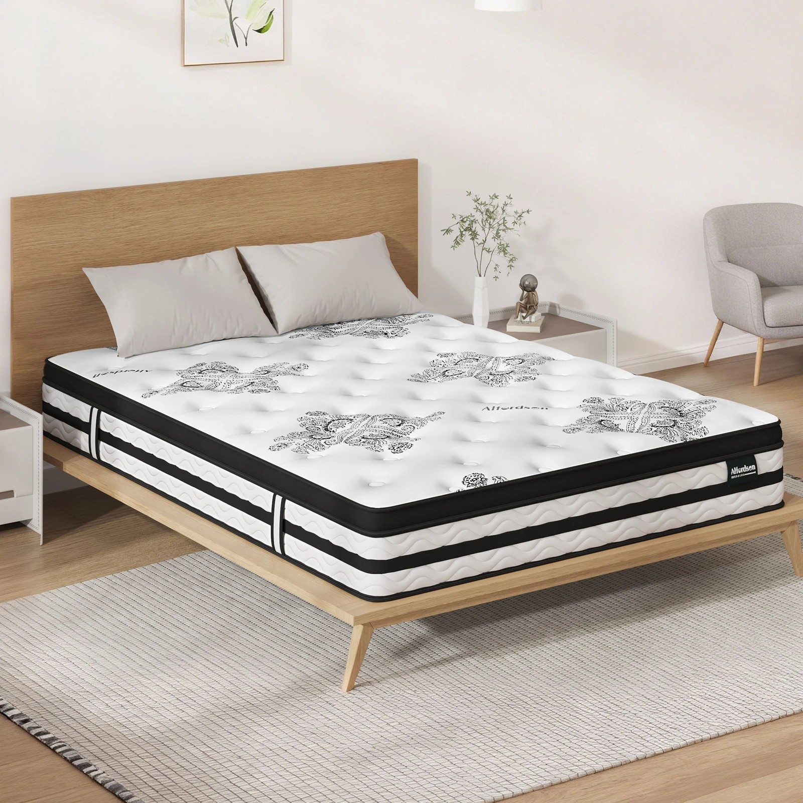 9 Alfordson Mattress Euro Top Bonnell Spring Foam Medium Firm Bed 22CM - King Single Bed, 9 of 9