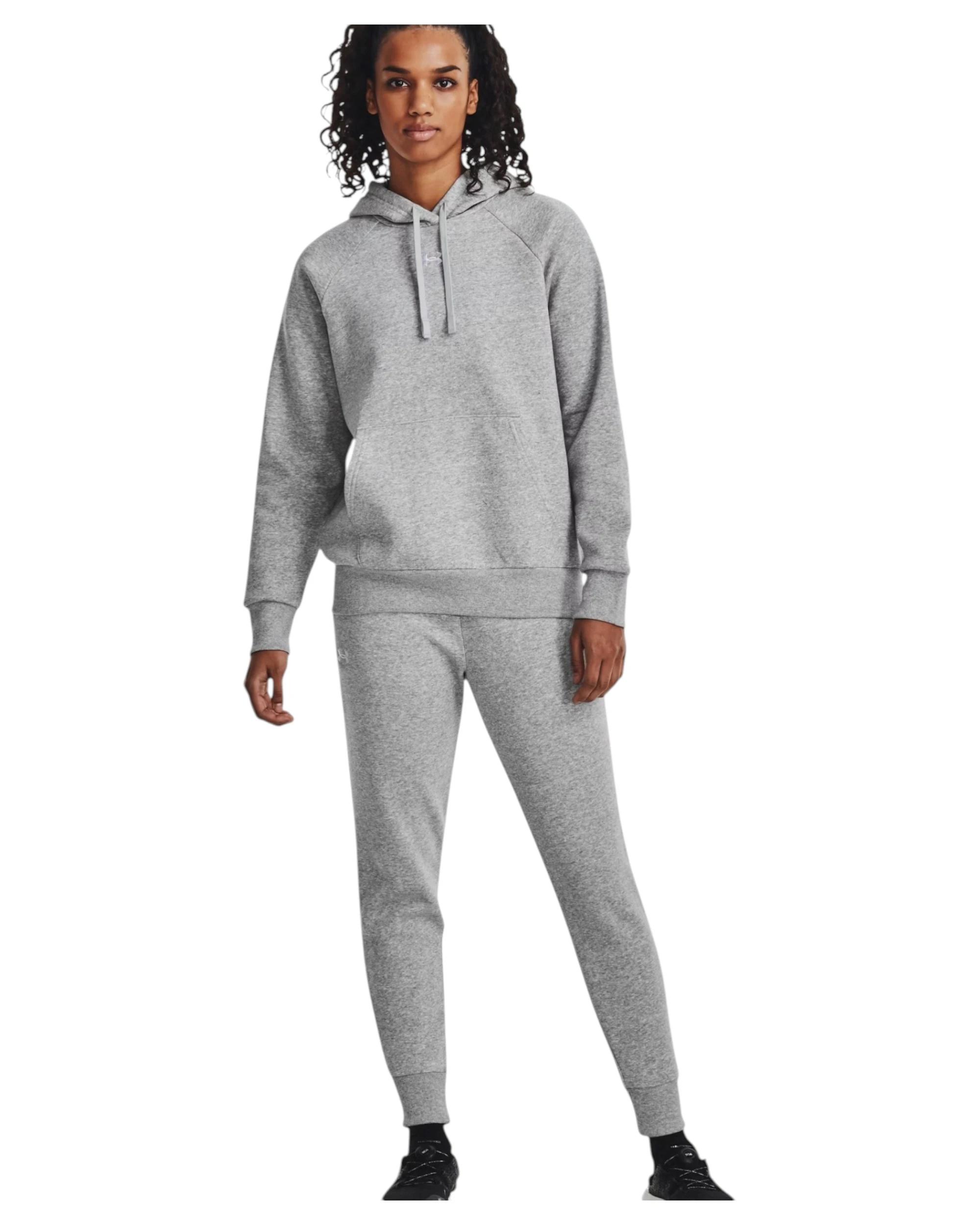 4 Under Armour Womens Rival Fleece Jogger Pants Grey Trackies Grey, 4 of 6