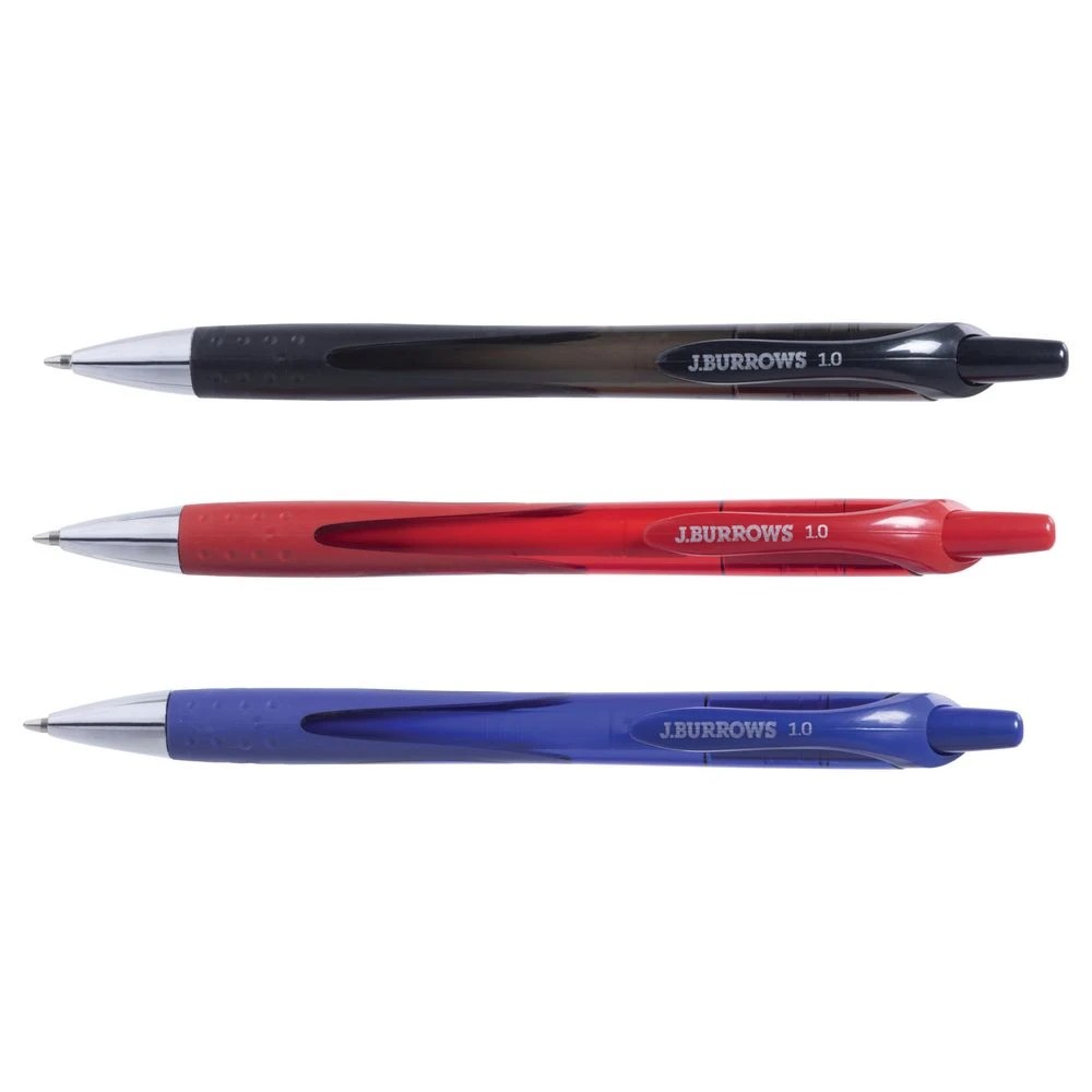 2 J.Burrows Retractable Ballpoint Pens Assorted 3 Pack, 2 of 2