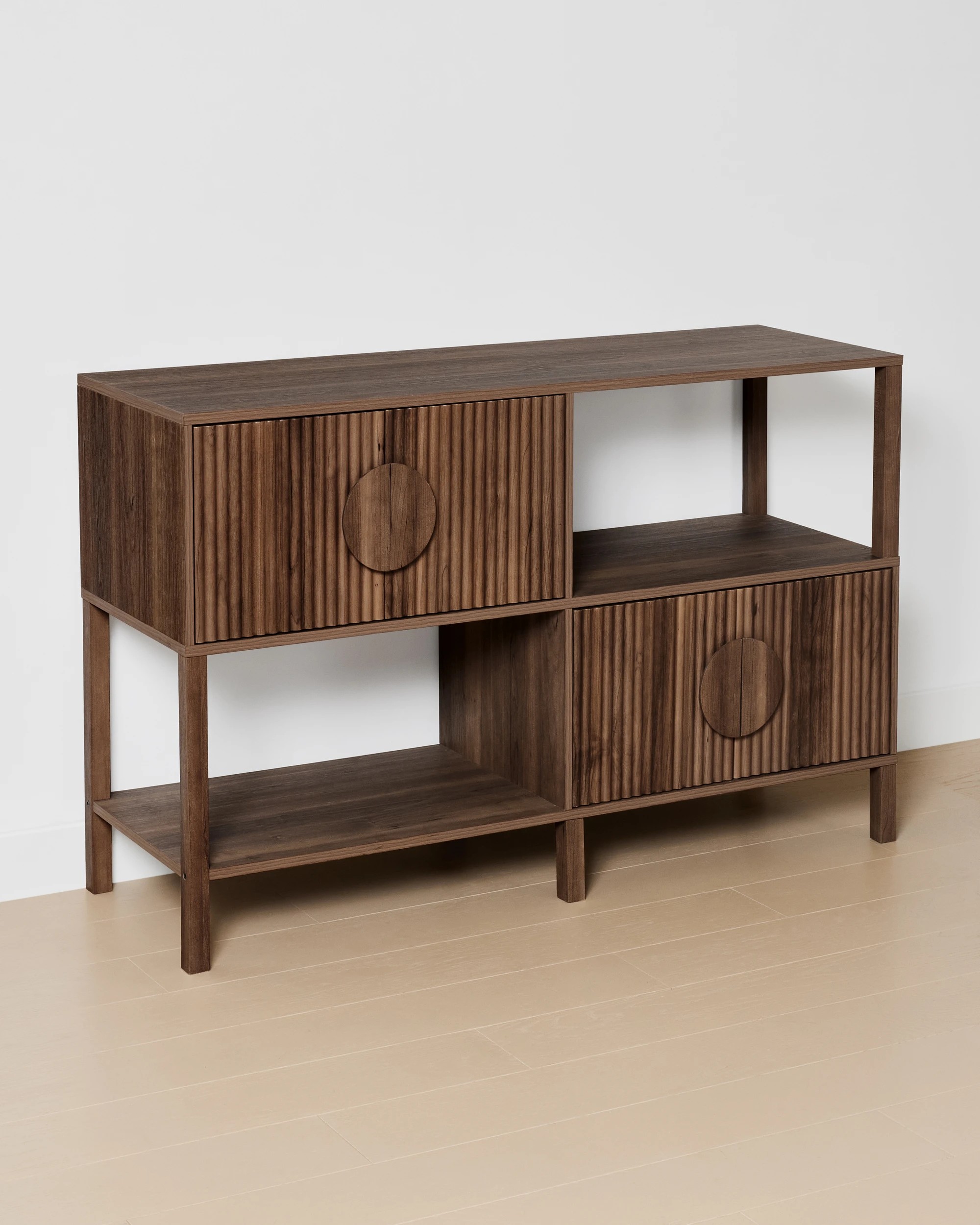 2 Ryan Wide Bookshelf with Doors - Walnut, 2 of 7