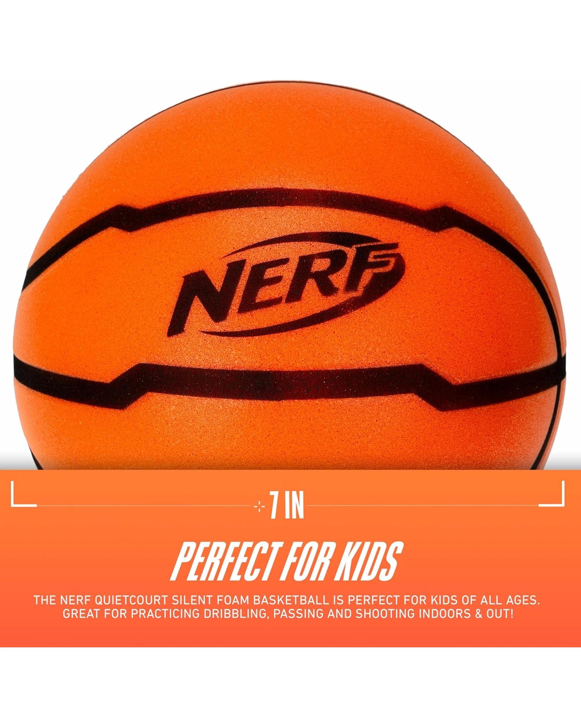 3 Nerf Quietcourt Silent Foam Basketball, 3 of 7