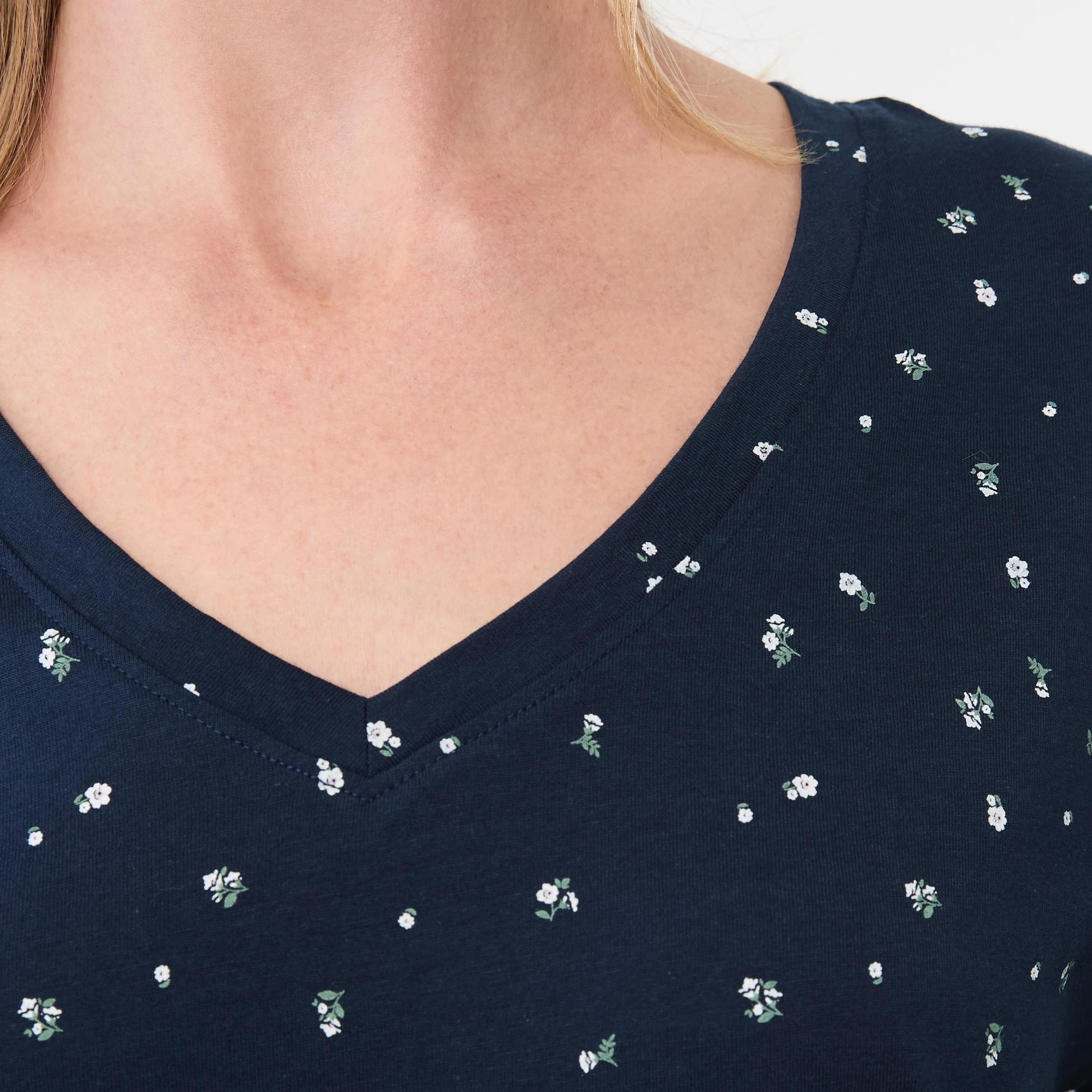 5 Short Sleeve V-Neck Nightie DITSY NAVY BLAZER, 5 of 5