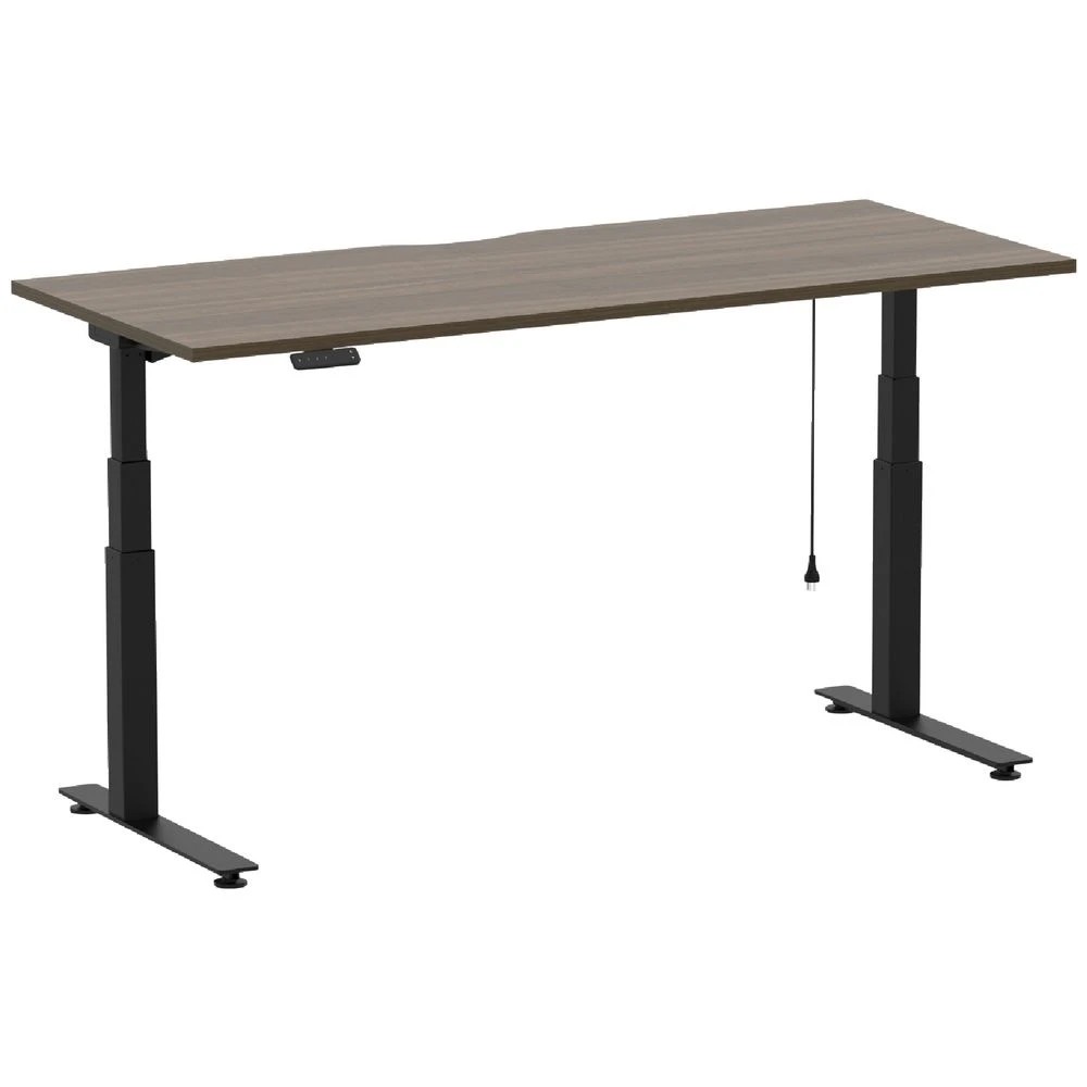 1 Stilford S2 Electric Sit Stand Desk 1800mm Black/Walnut Desks, Tables and Workstations, 1 of 5