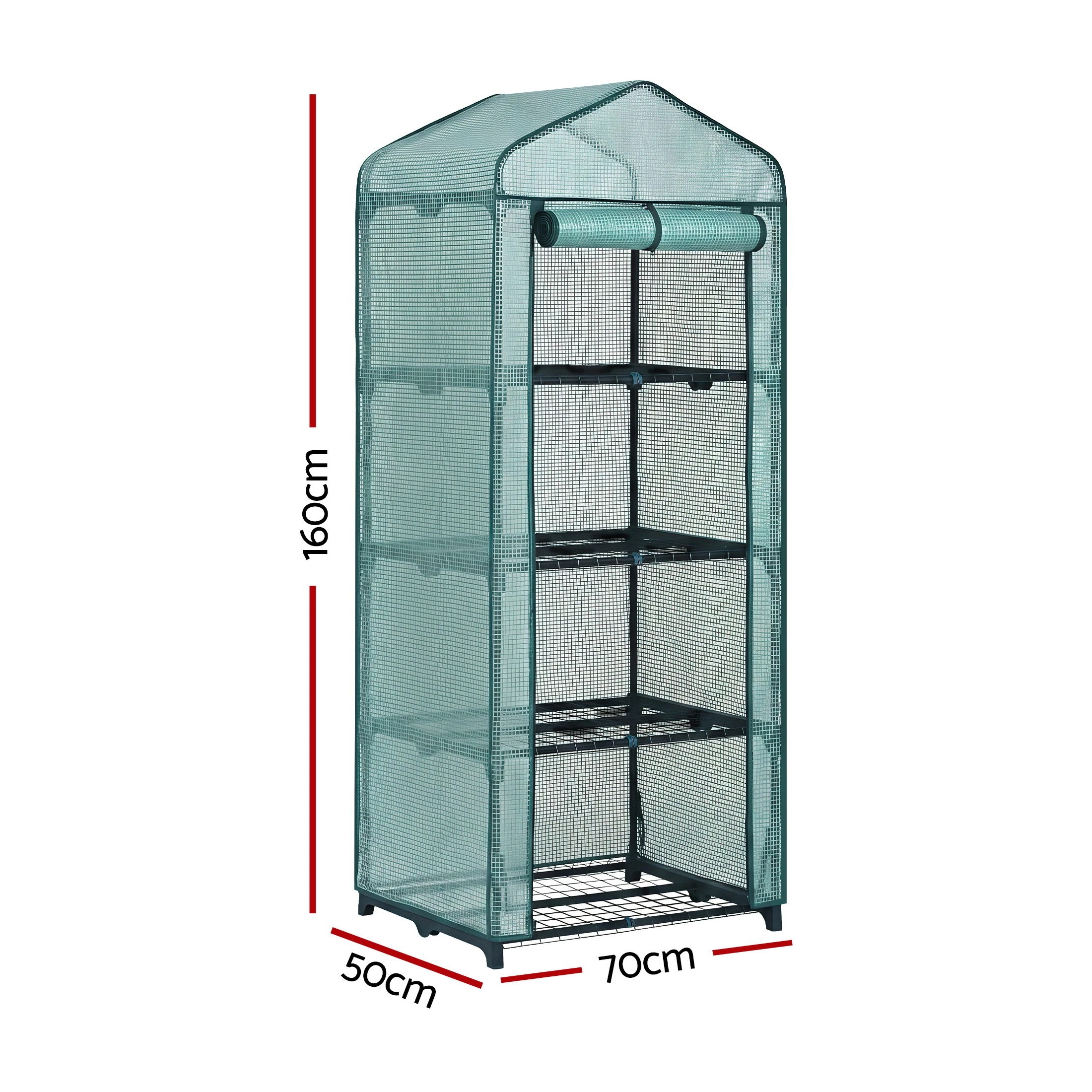2 Green Fingers Greenhouse 4 Tiers Mini Green House Garden Bed - Green, 2 of 4