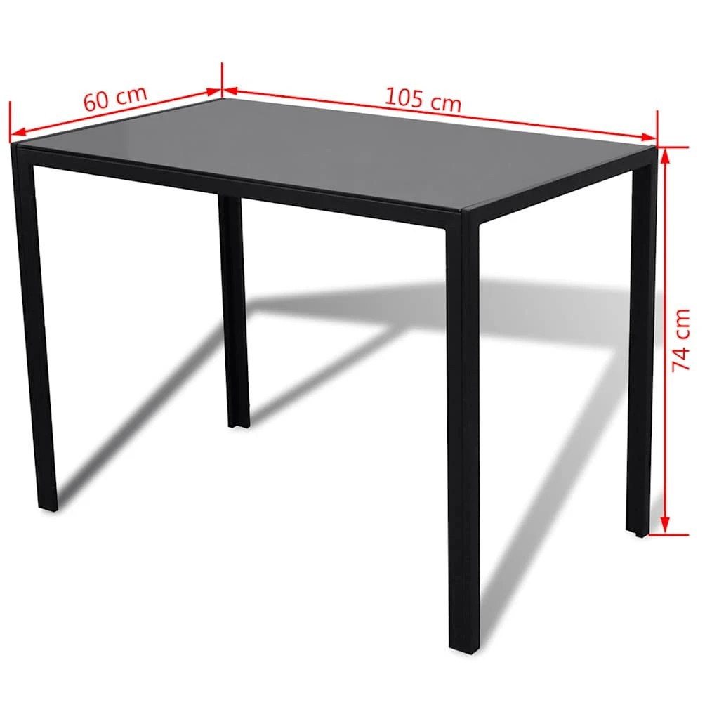 5 Vidaxl Dining Set Dining Table And Chair - Black, 5 of 5