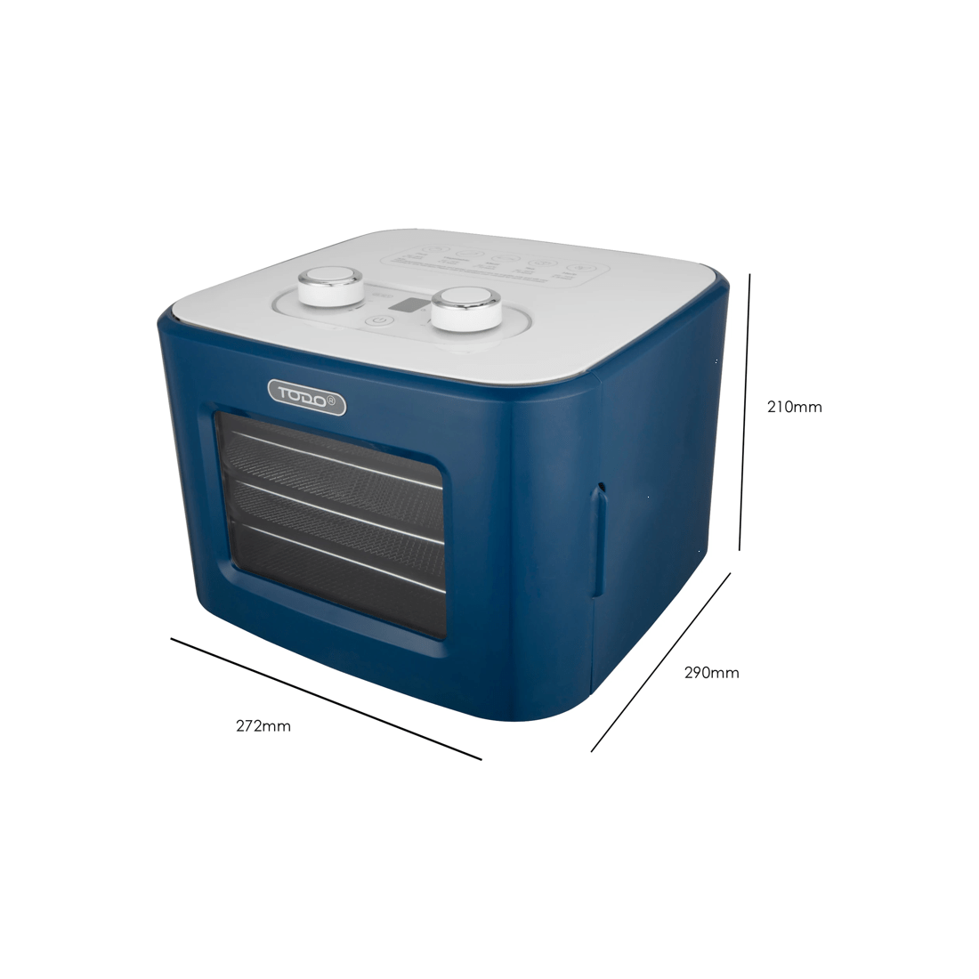 6 TODO 400W Food Dehydrator Stainless Steel Interior Preserve Yogurt Fruit Dryer Jerky Maker - Blue, 6 of 8