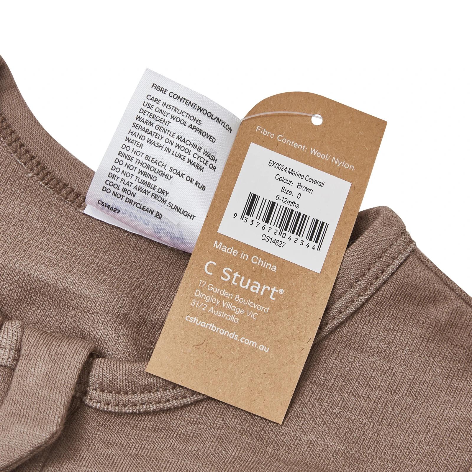 6 Merino Baby Australian Merino Wool Merino Coverall- Brown Marle BROWN MARLE, 6 of 6