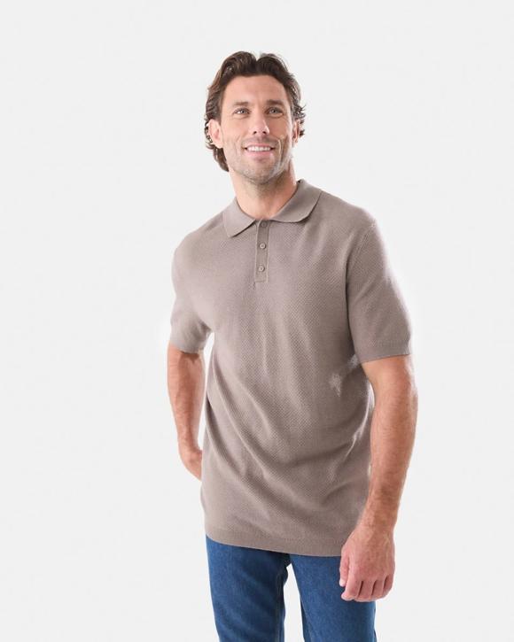 Button Up Knit Polo Shirt