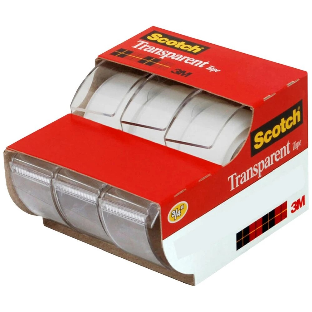2 Scotch 600 Transparent Adhesive Tape Dispenser 3 Pack, 2 of 5