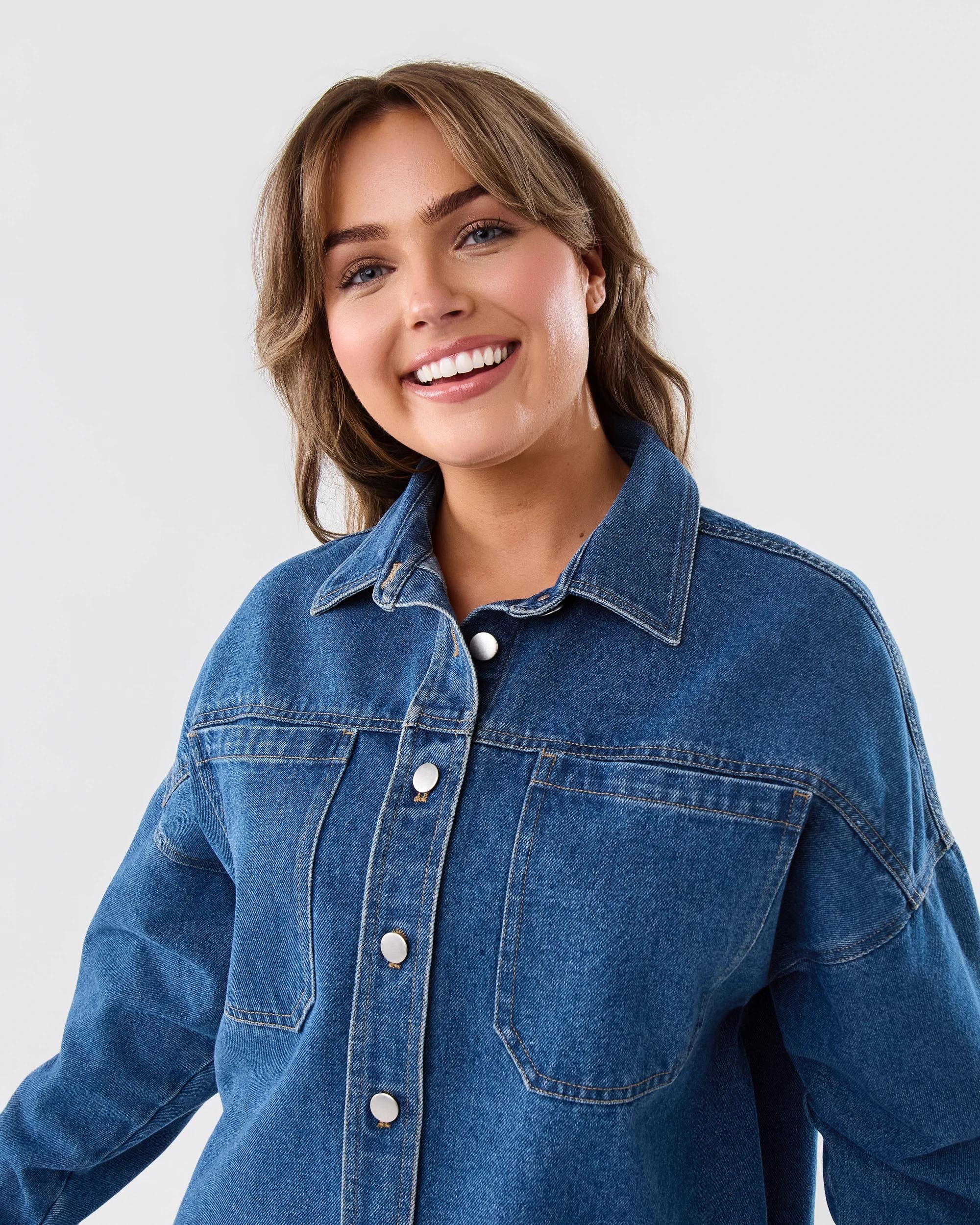 4 Long Sleeve Denim Shirt Mid Wash, 4 of 6