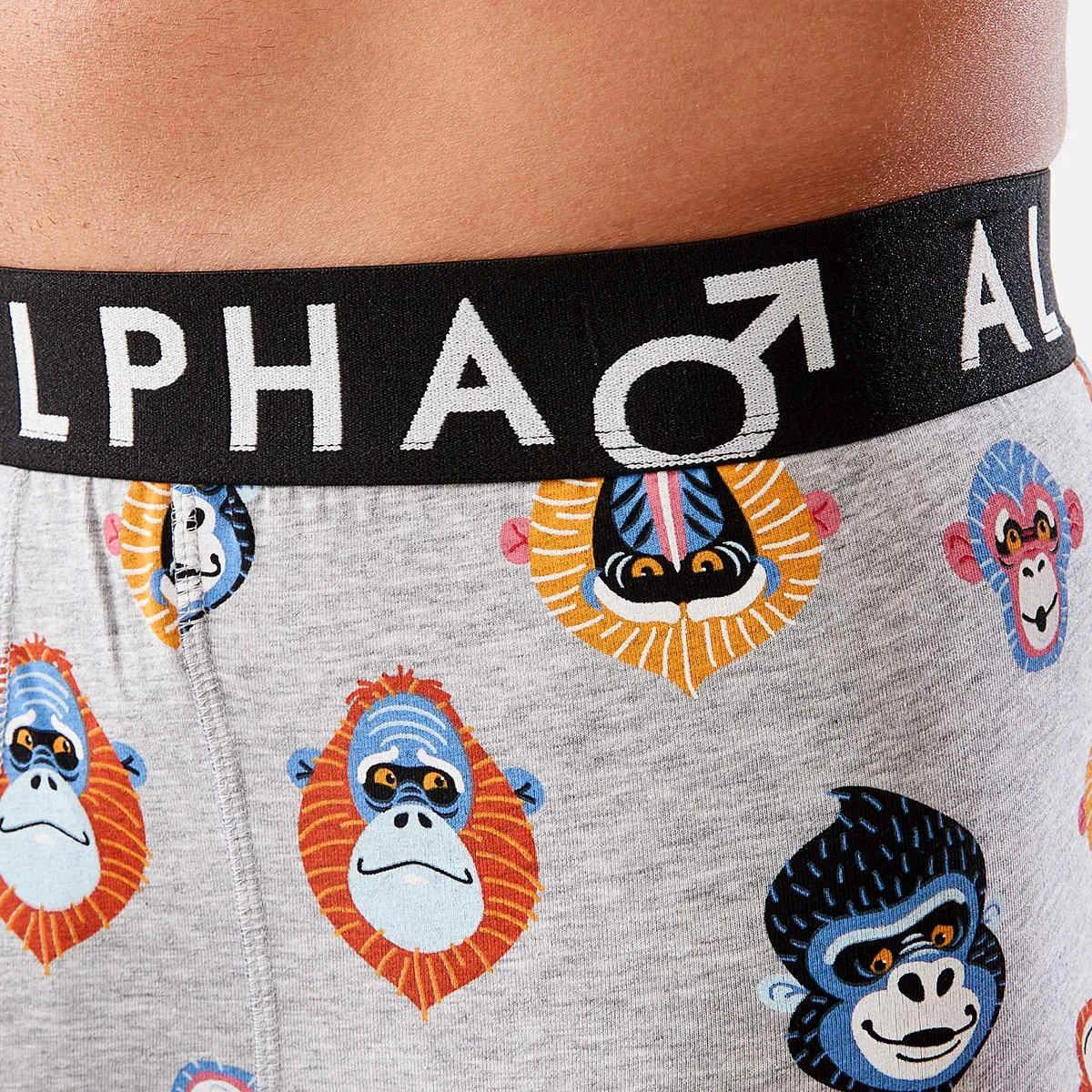 7 3 Pack Fly Front Print Trunks Ape Faces, 7 of 8