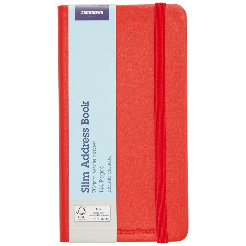 1 J.Burrows Slim Address Book Red, 1 of 3