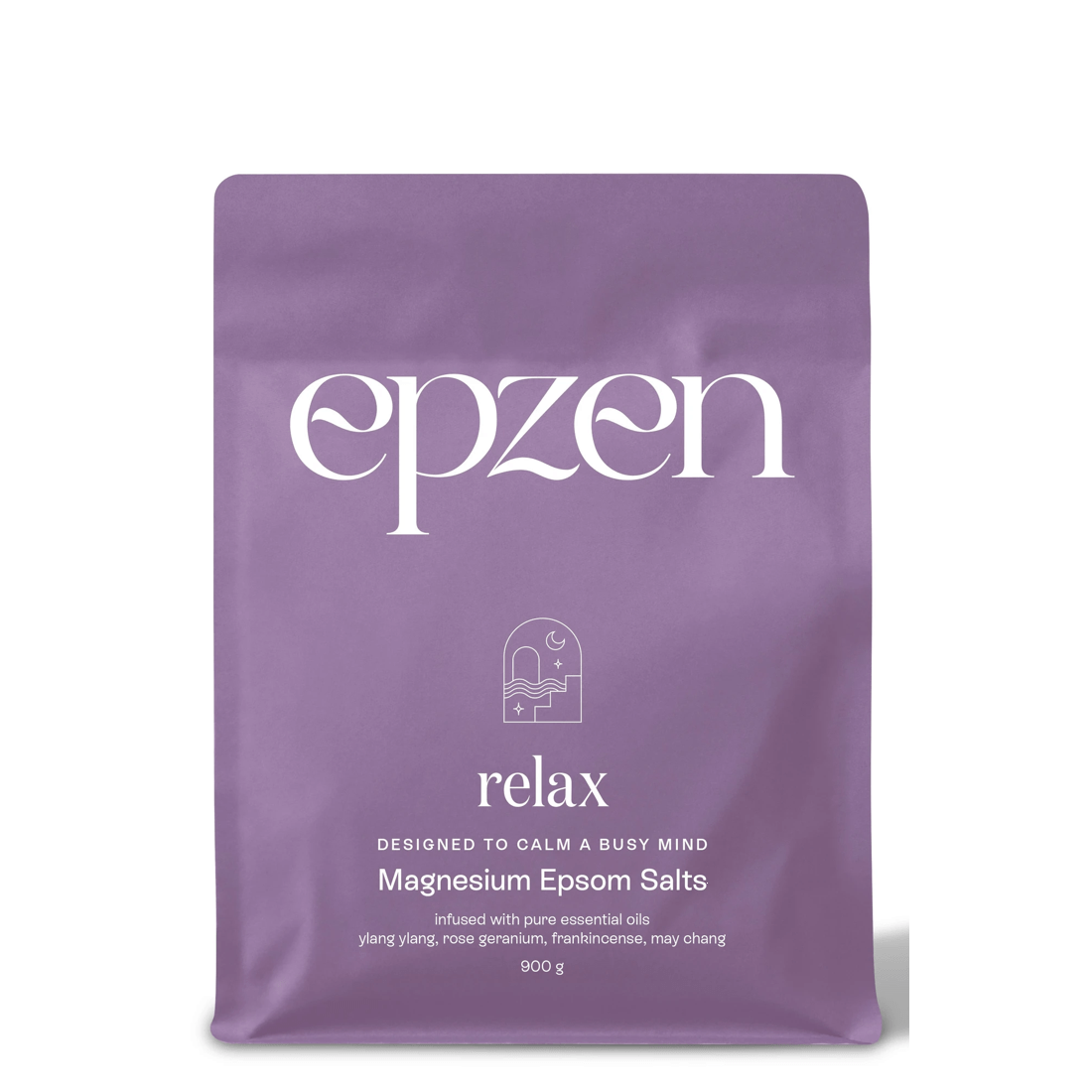 1 Epzen Relax Magnesium Epsom Salts 900g - Pure Essential Oils, 1 of 2