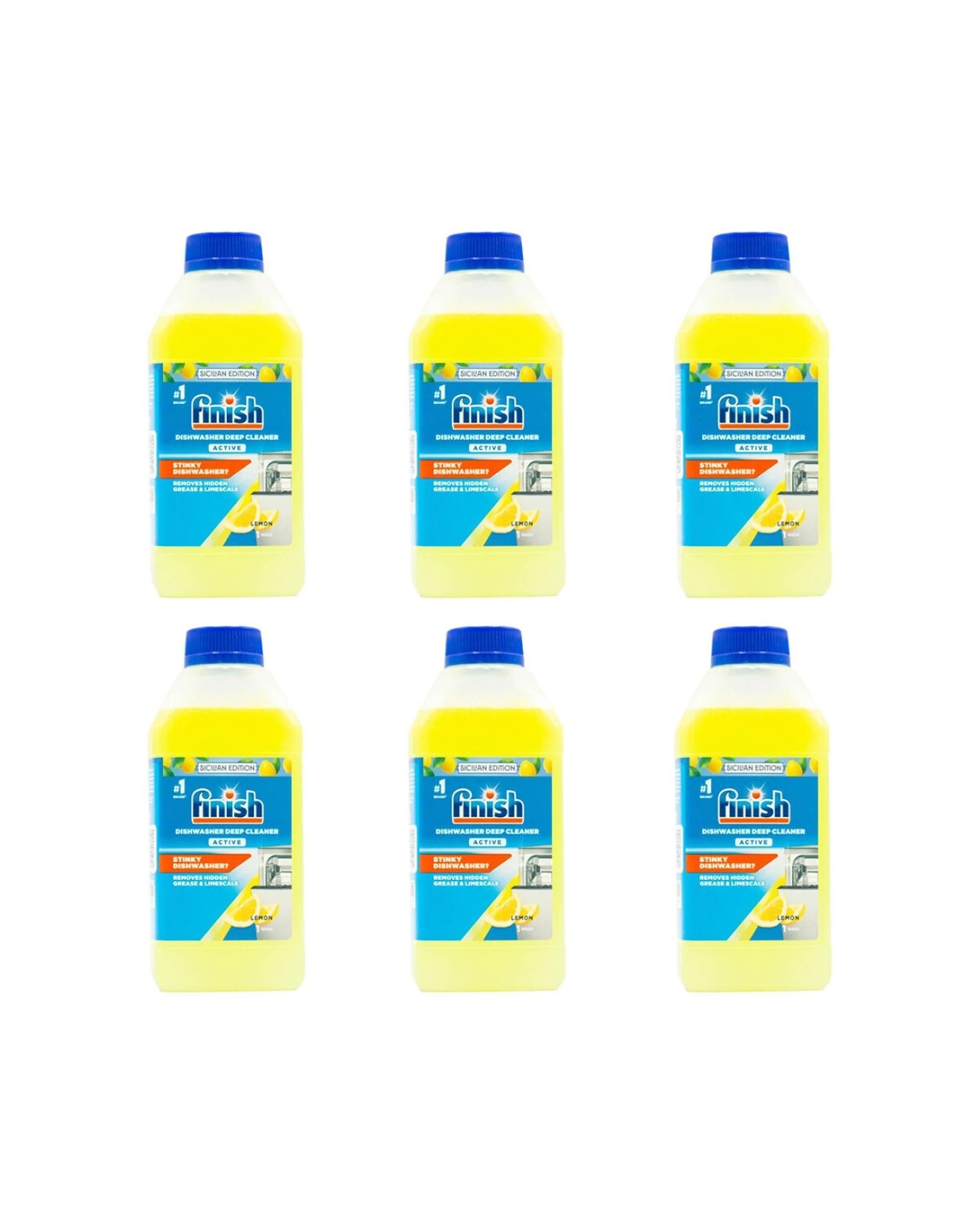 1 Finish 6PK Finish Dishwasher Deep Cleaner Active 250ml - Lemon - Pack., 1 of 5